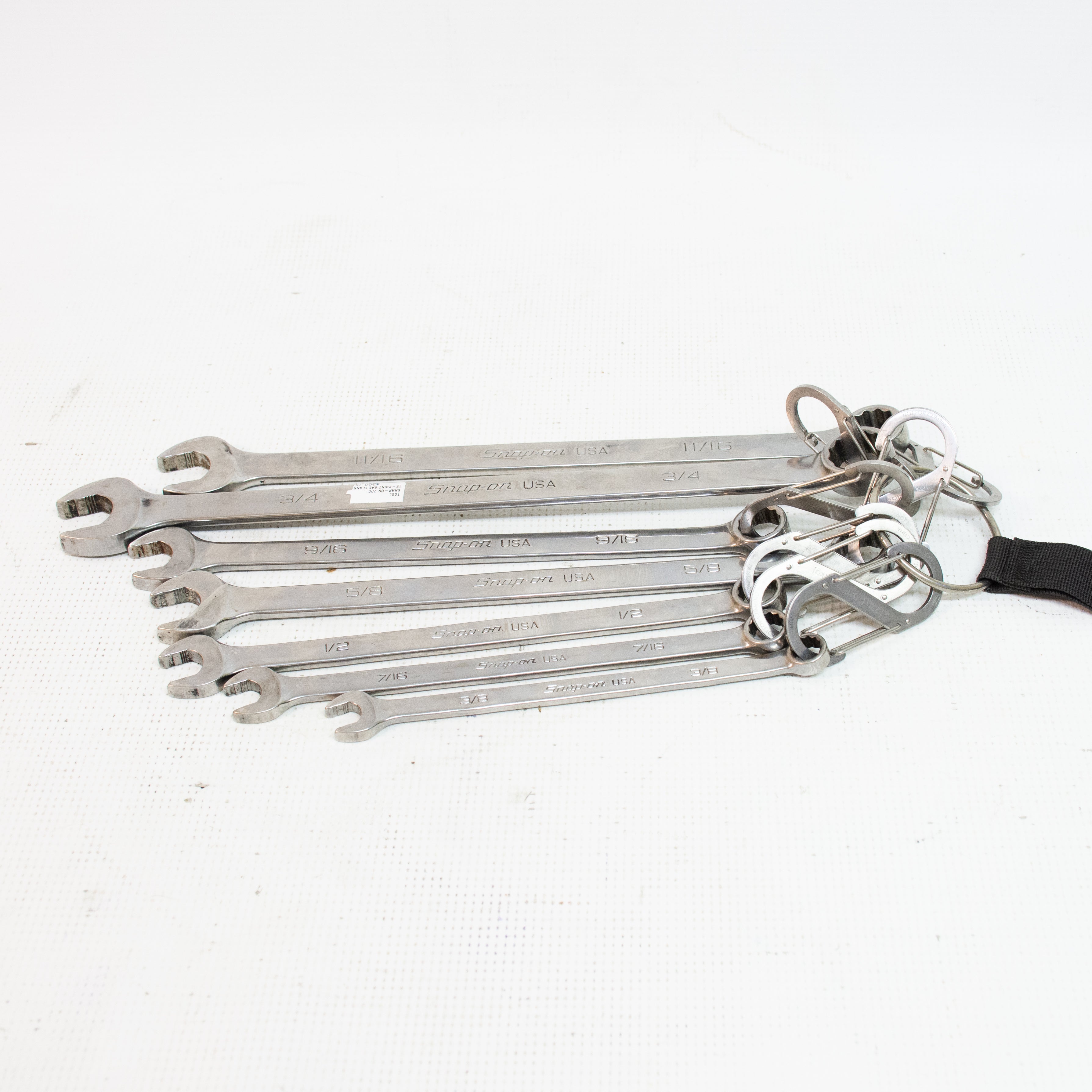 Snap-on SOEXL707B 7pc 12-Point SAE Flank Drive Long Combination Wrench Set