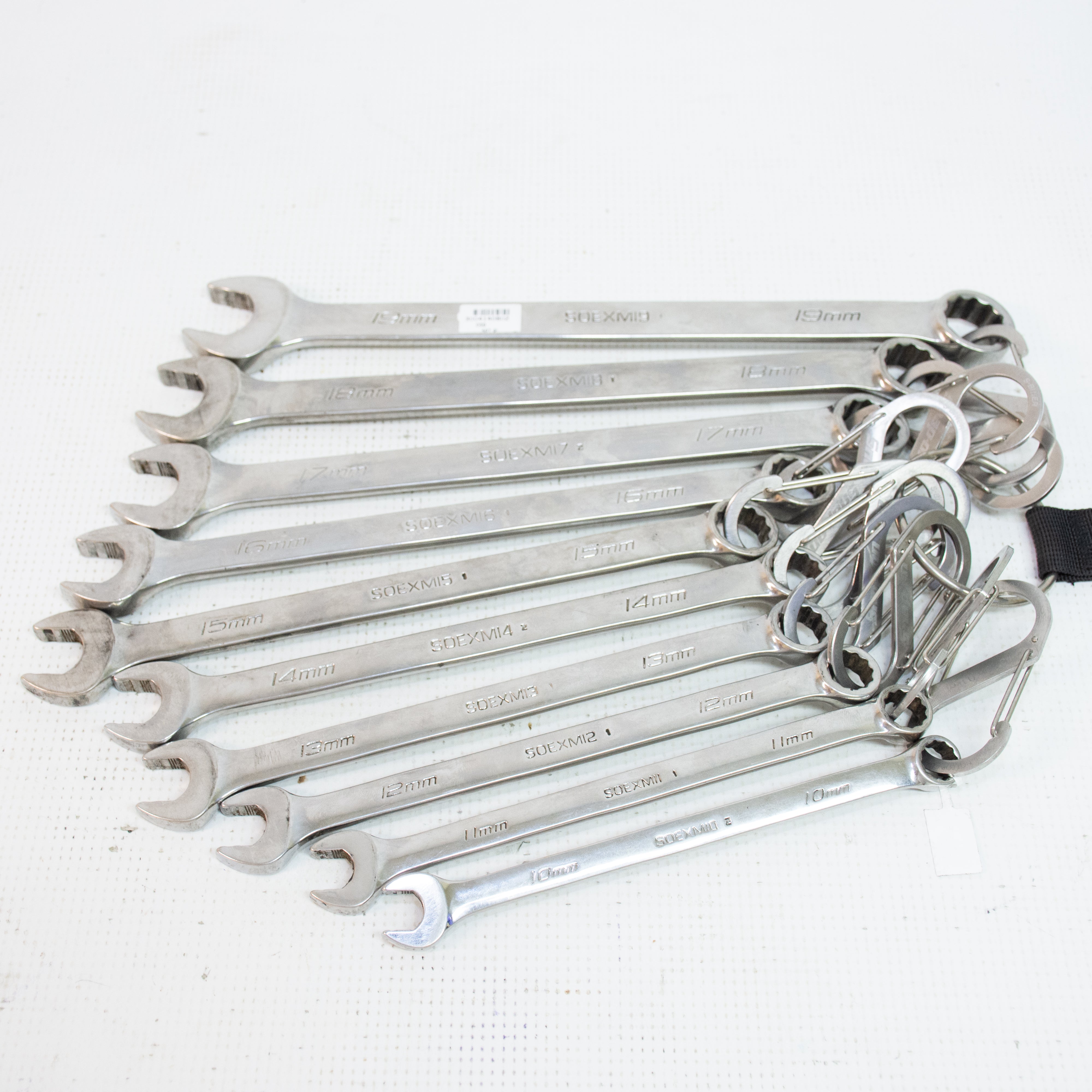 Snap-on SOEXL707B 10pc 12-Point Metric Flank Drive Long Combination Wrench Set - 10-19mm