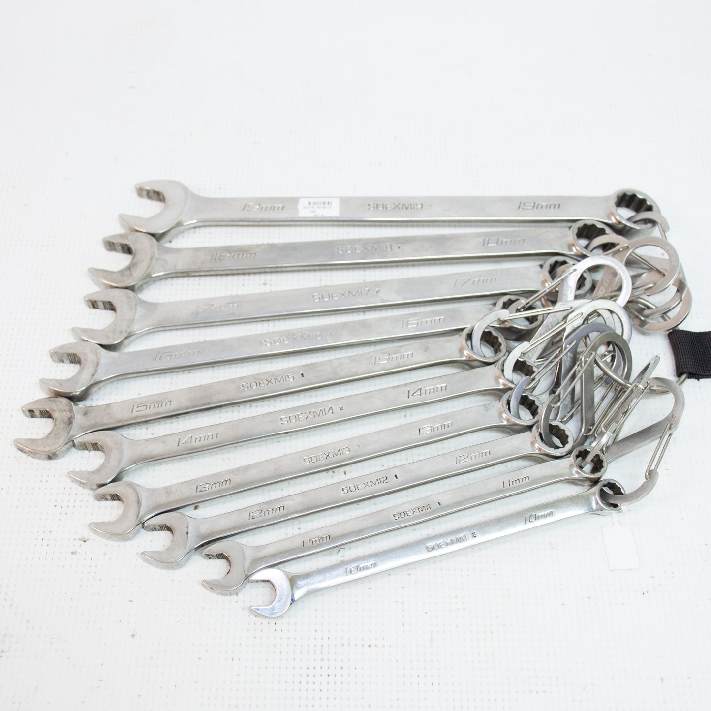 Snap-on SOEXL707B 10pc 12-Point Metric Flank Drive Long Combination Wrench Set - 10-19mm