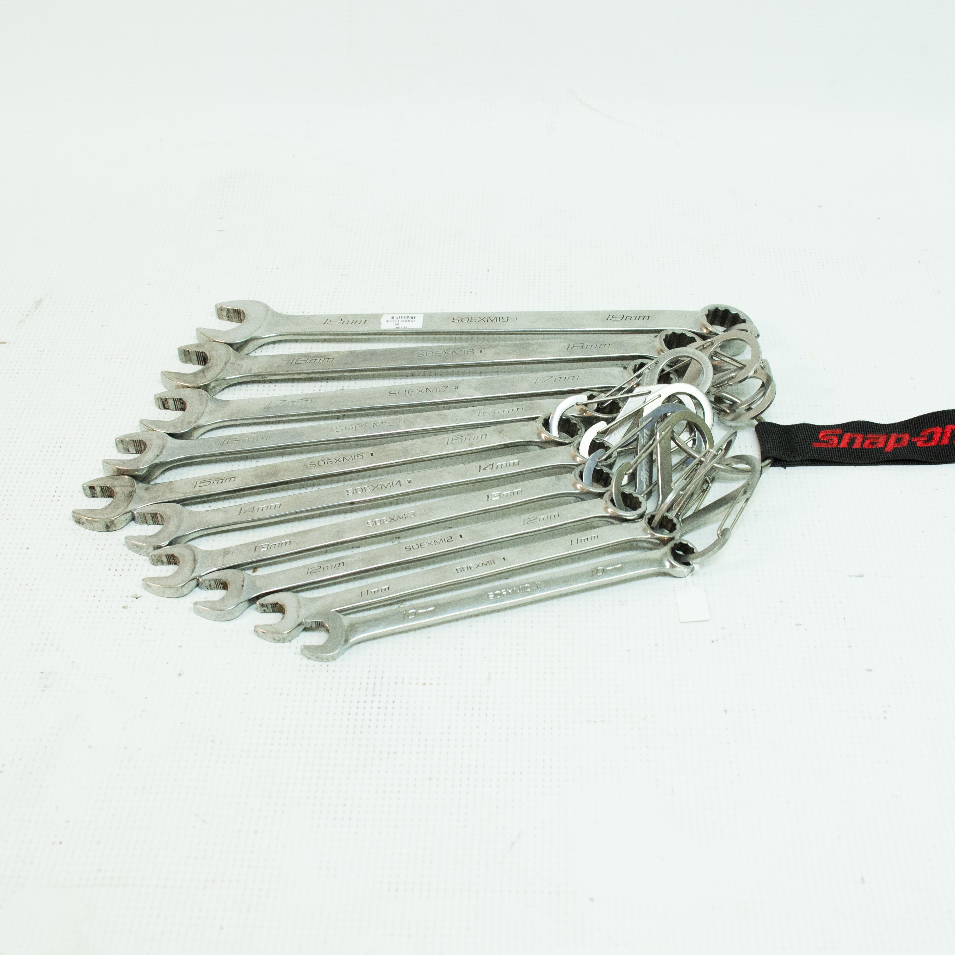 Snap-on SOEXL707B 10pc 12-Point Metric Flank Drive Long Combination Wrench Set - 10-19mm