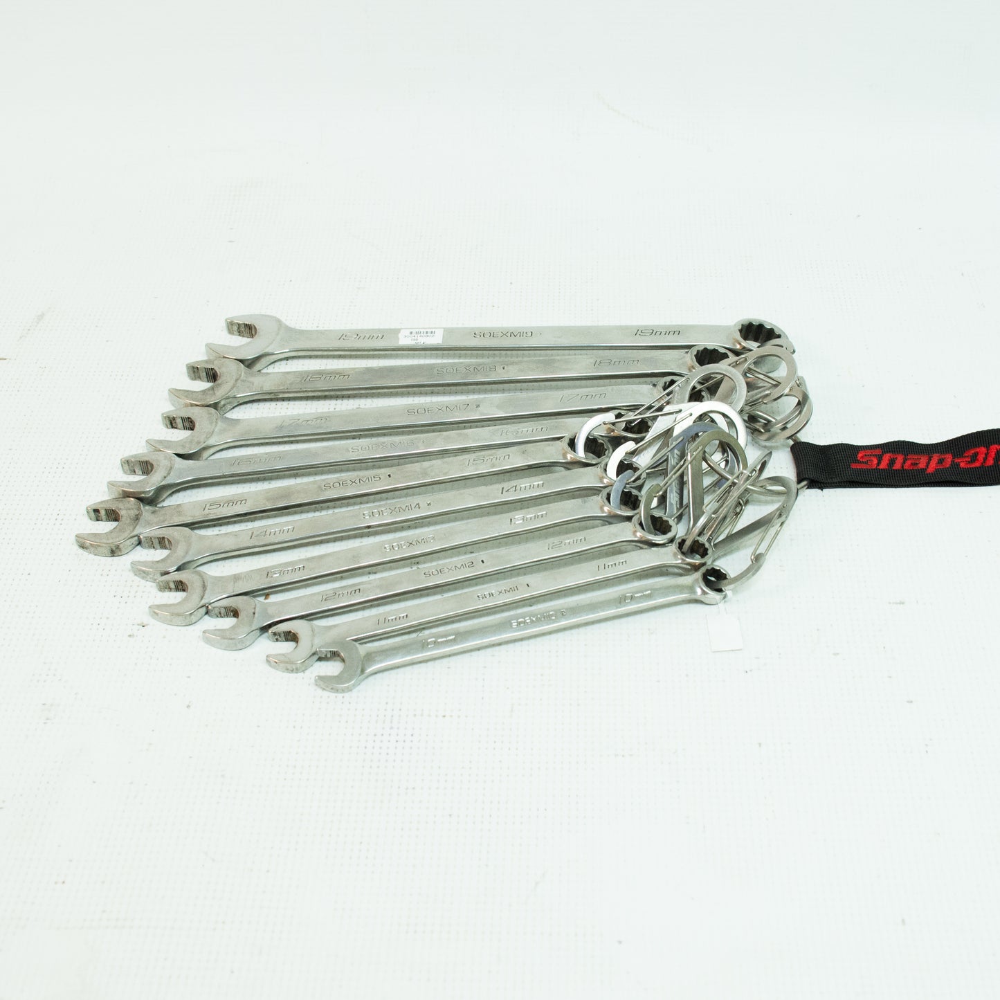 Snap-on SOEXL707B 10pc 12-Point Metric Flank Drive Long Combination Wrench Set - 10-19mm