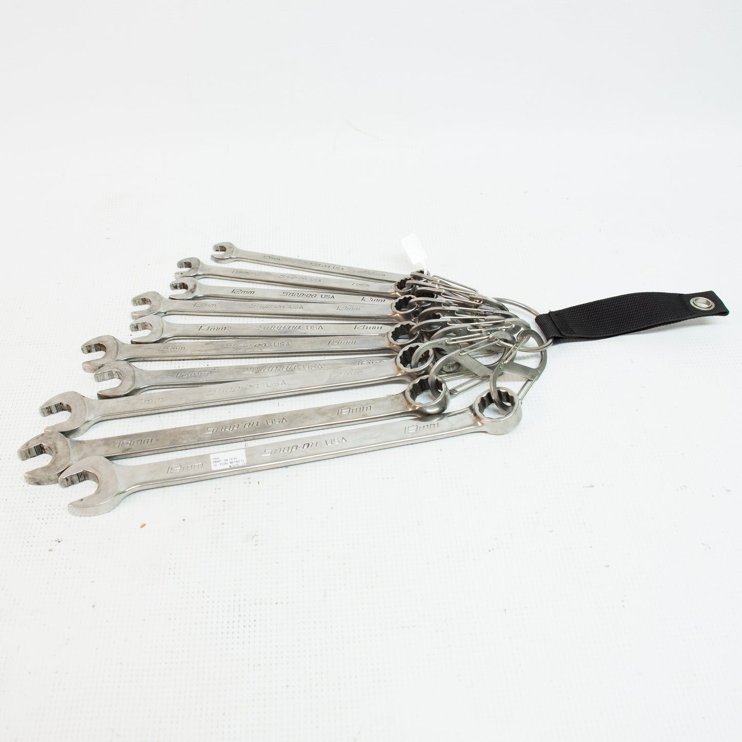 Snap-on SOEXL707B 10pc 12-Point Metric Flank Drive Long Combination Wrench Set - 10-19mm