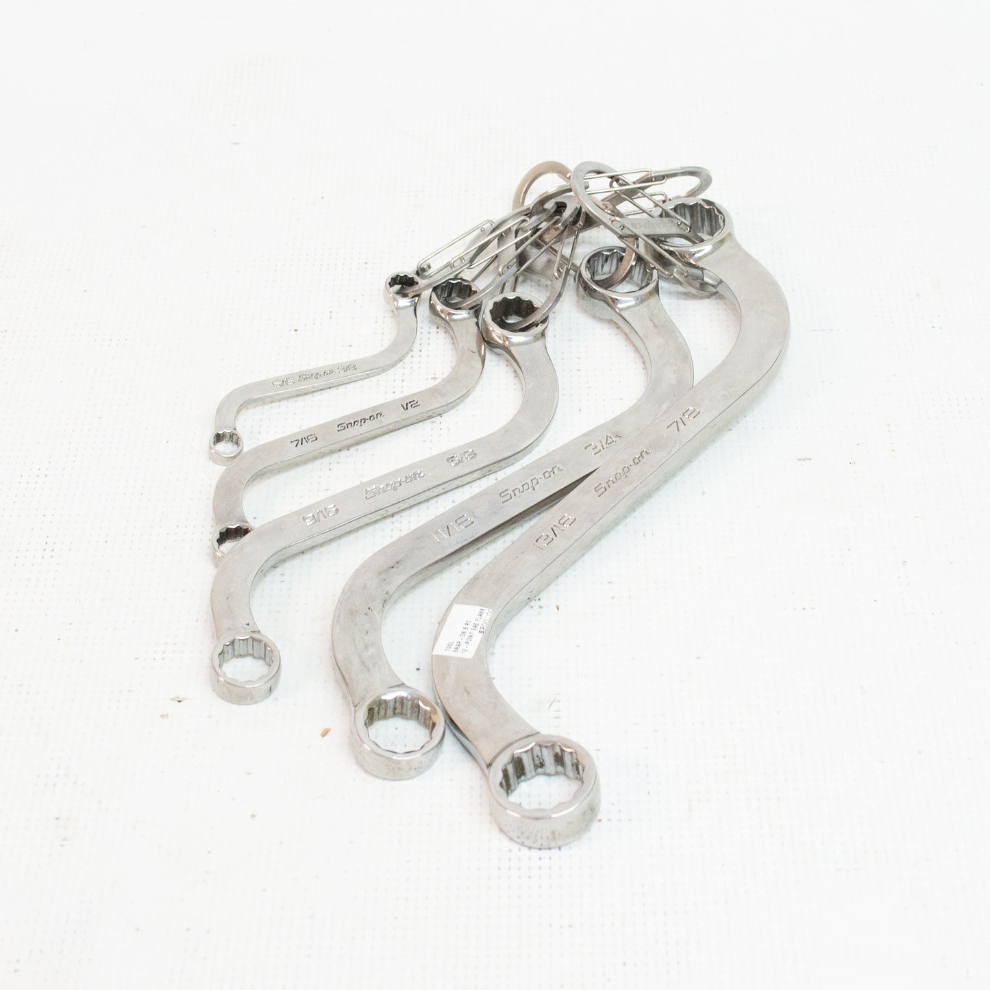 Snap-on SBX605 5pc 12-Point SAE Flank Drive S-Shaped Box Wrench Set - 5/16" - 7/8"
