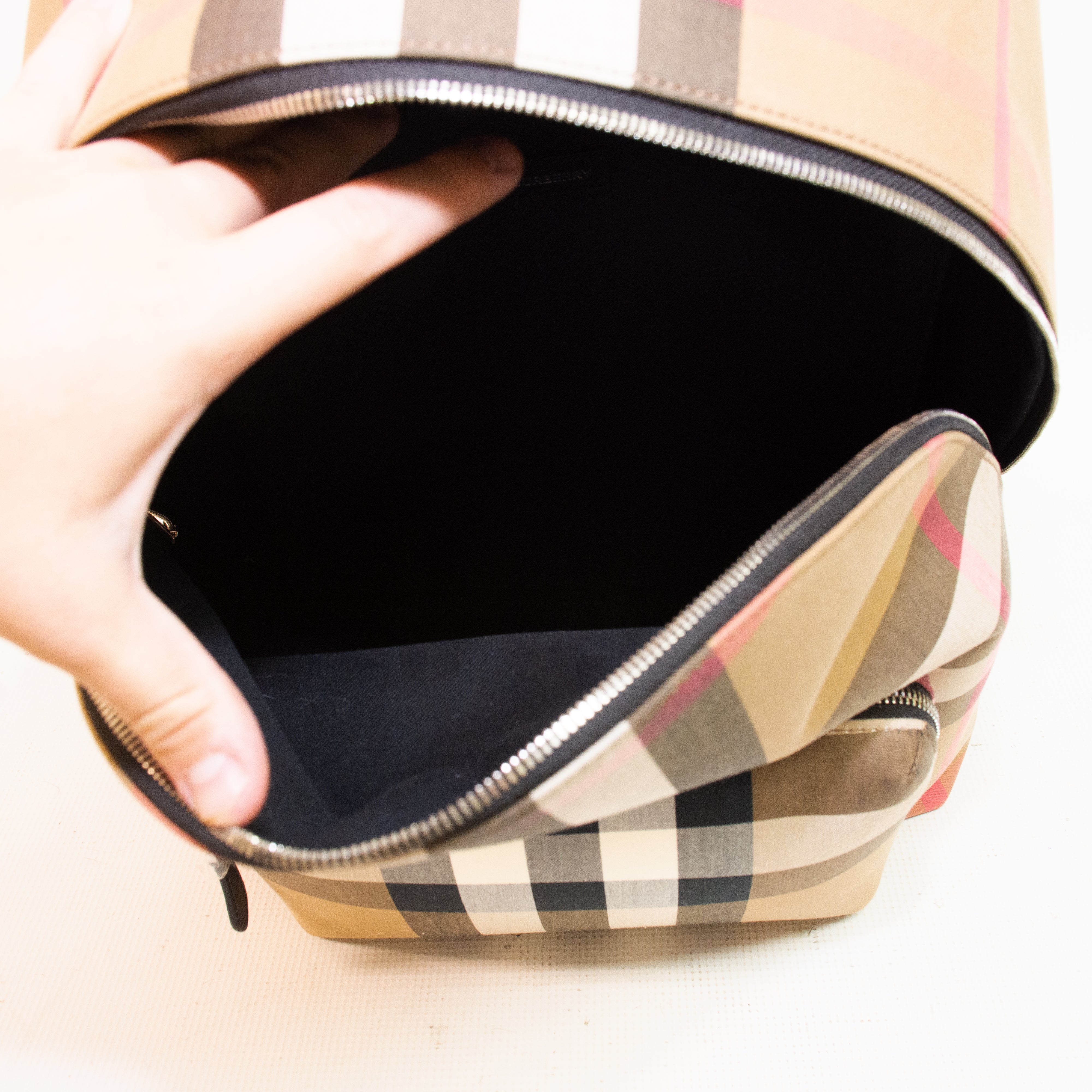Burberry Jeff Check Canvas Backpack