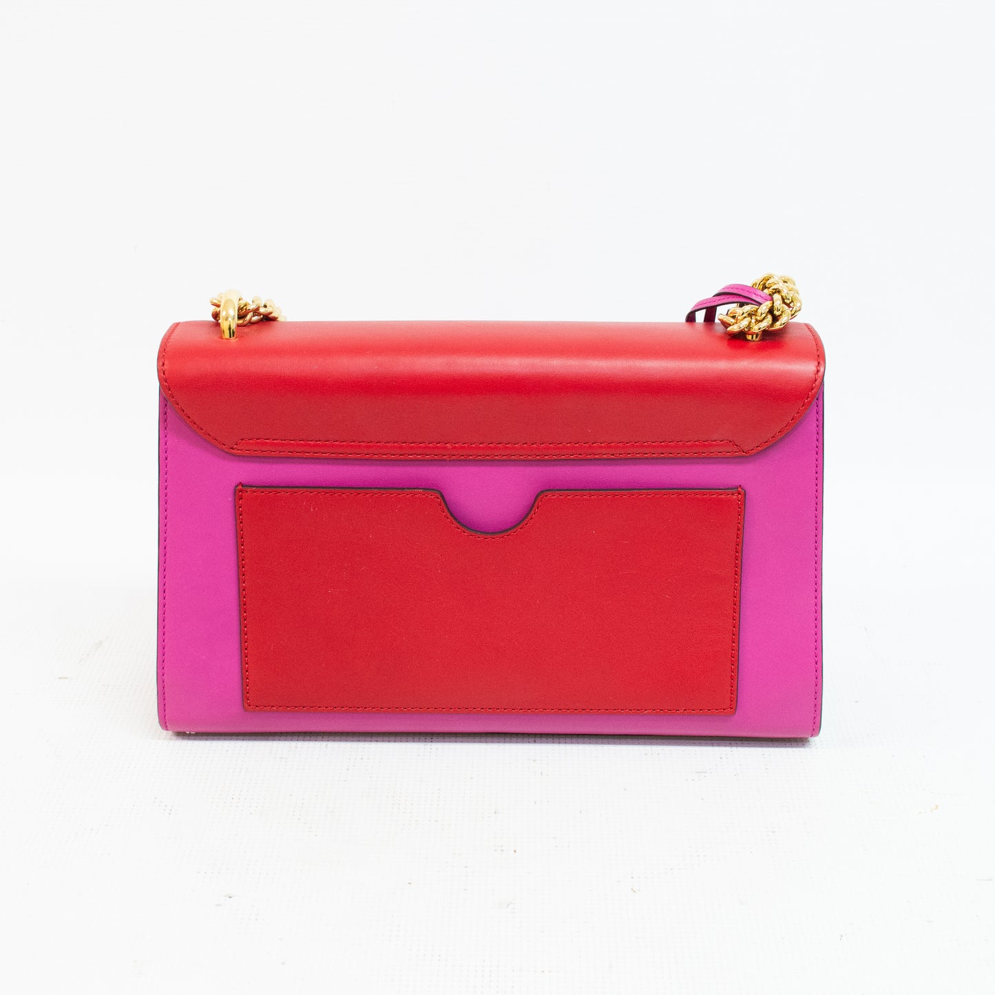 Gucci 409486 Red/Pink Leather Padlock Medium Shoulder Bag