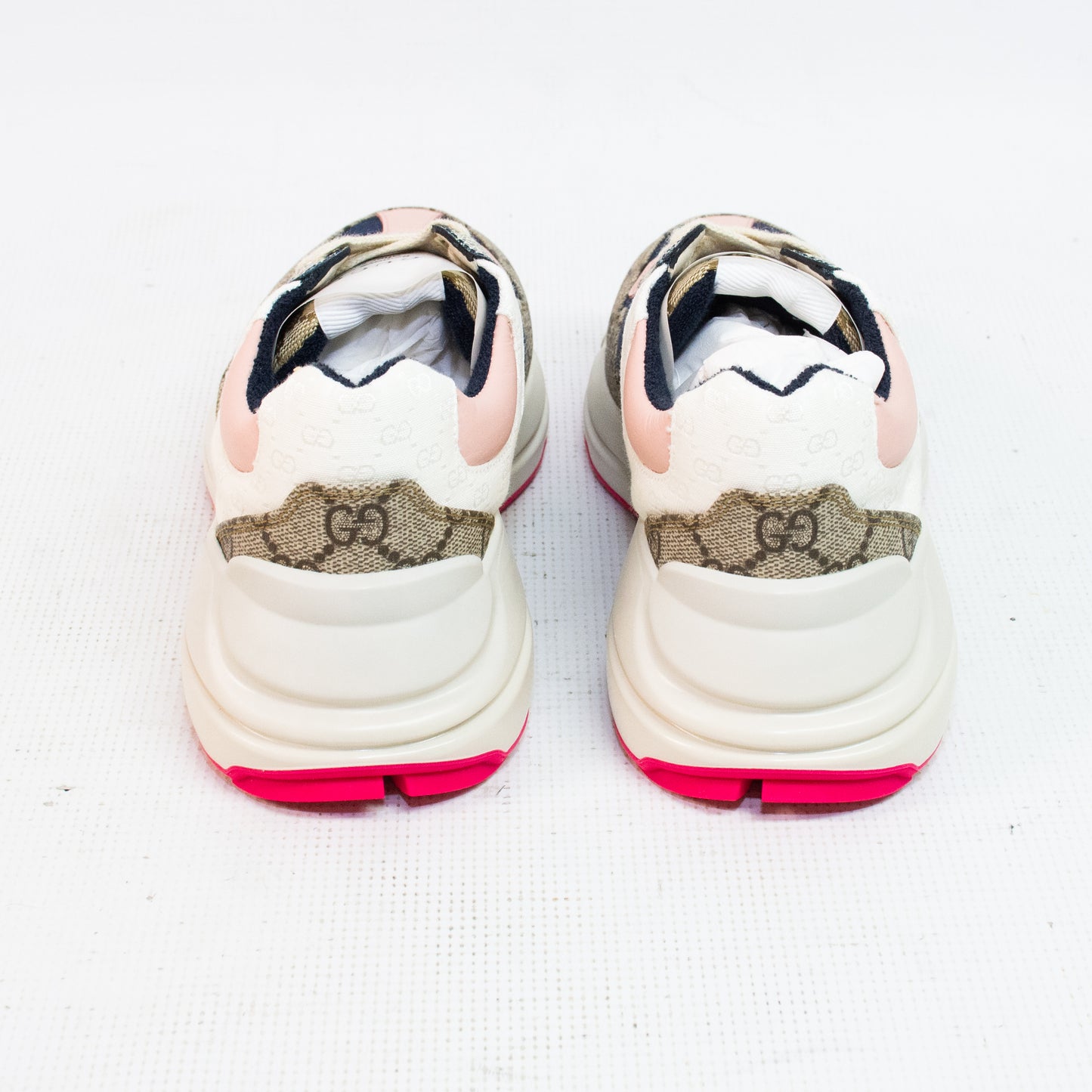 Gucci Rhyon Low Top Beige & Ebony GG Supreme Sneakers - Size 35+