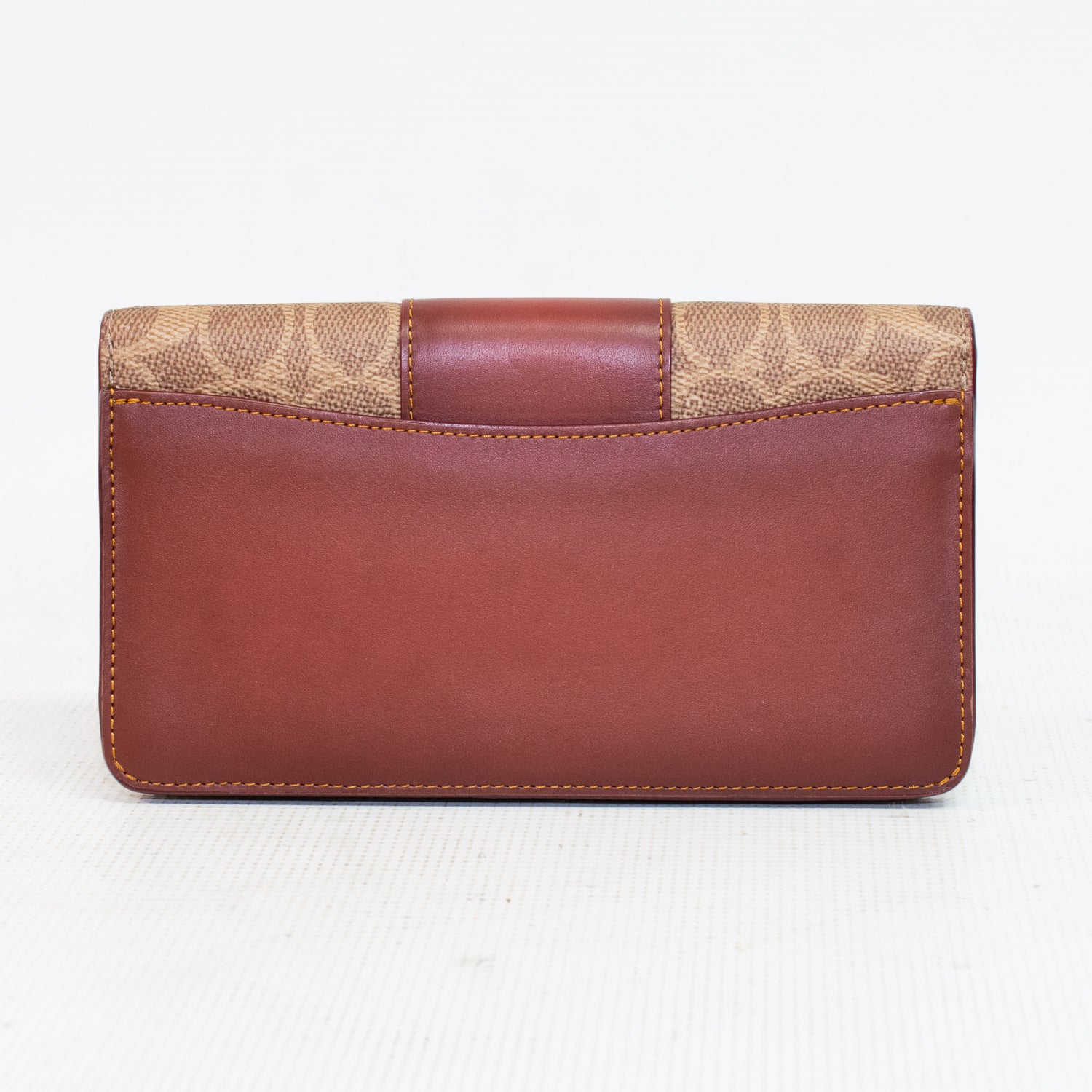 Coach C55862 Signature Tan/Rust Slim Wallet
