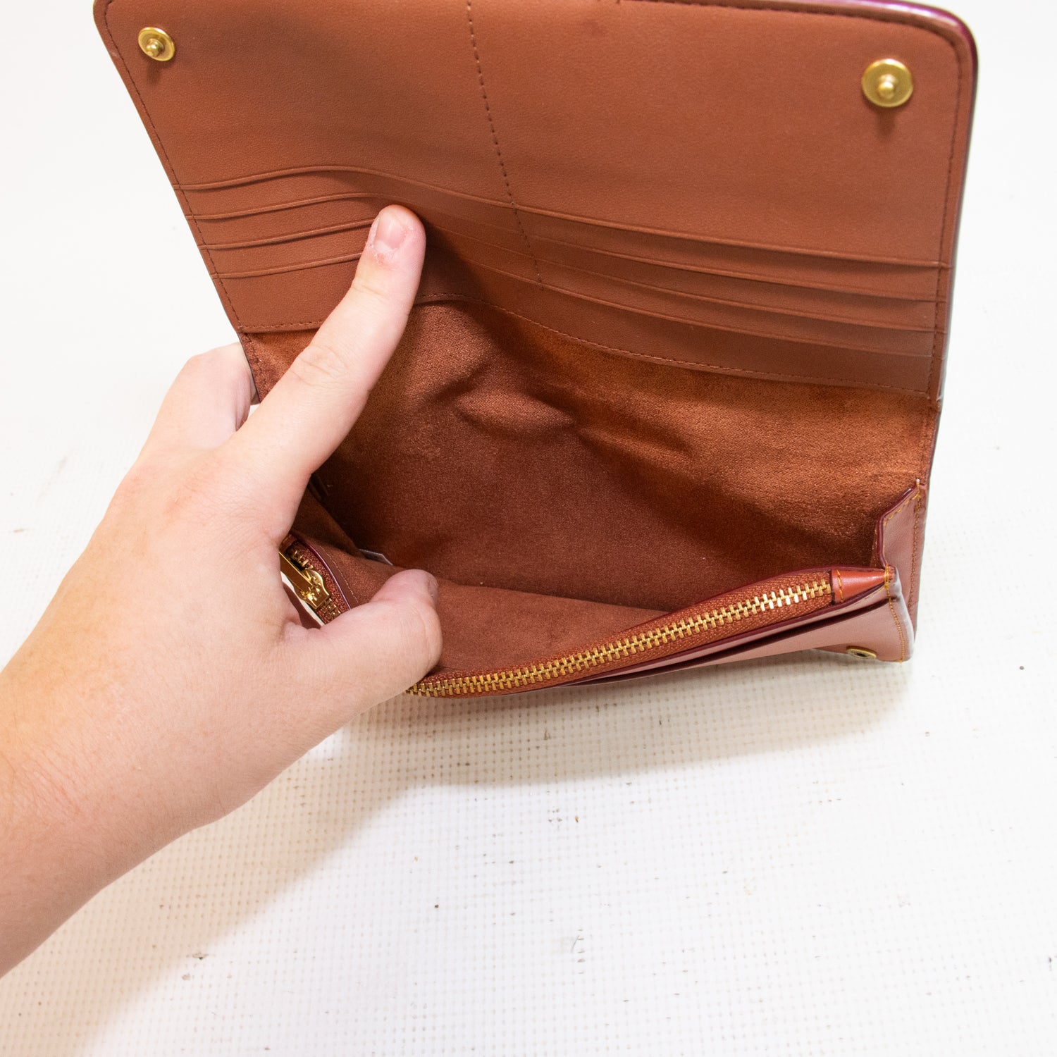 Coach C55862 Signature Tan/Rust Slim Wallet