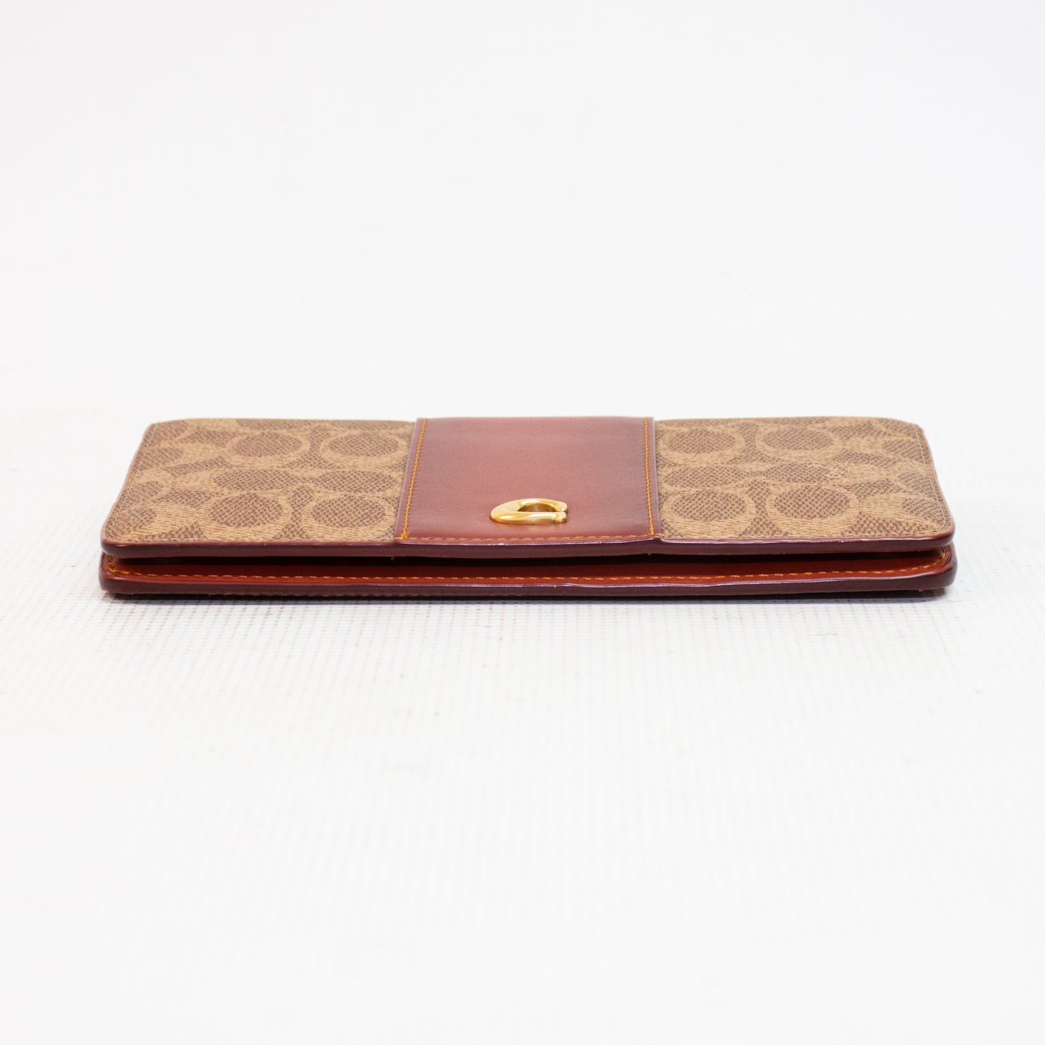 Coach C55862 Signature Tan/Rust Slim Wallet