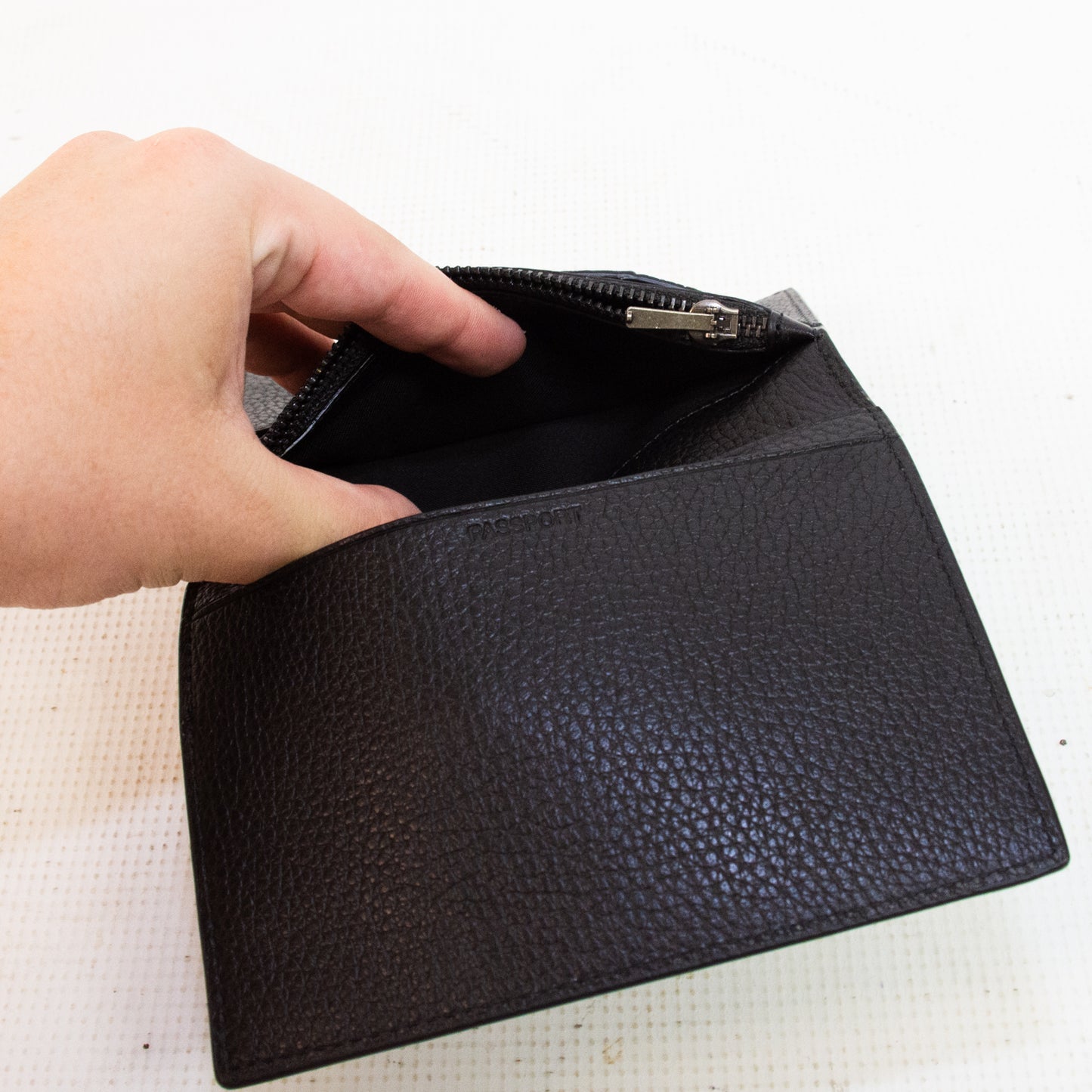 Coach CU131 Black Passport Card Case