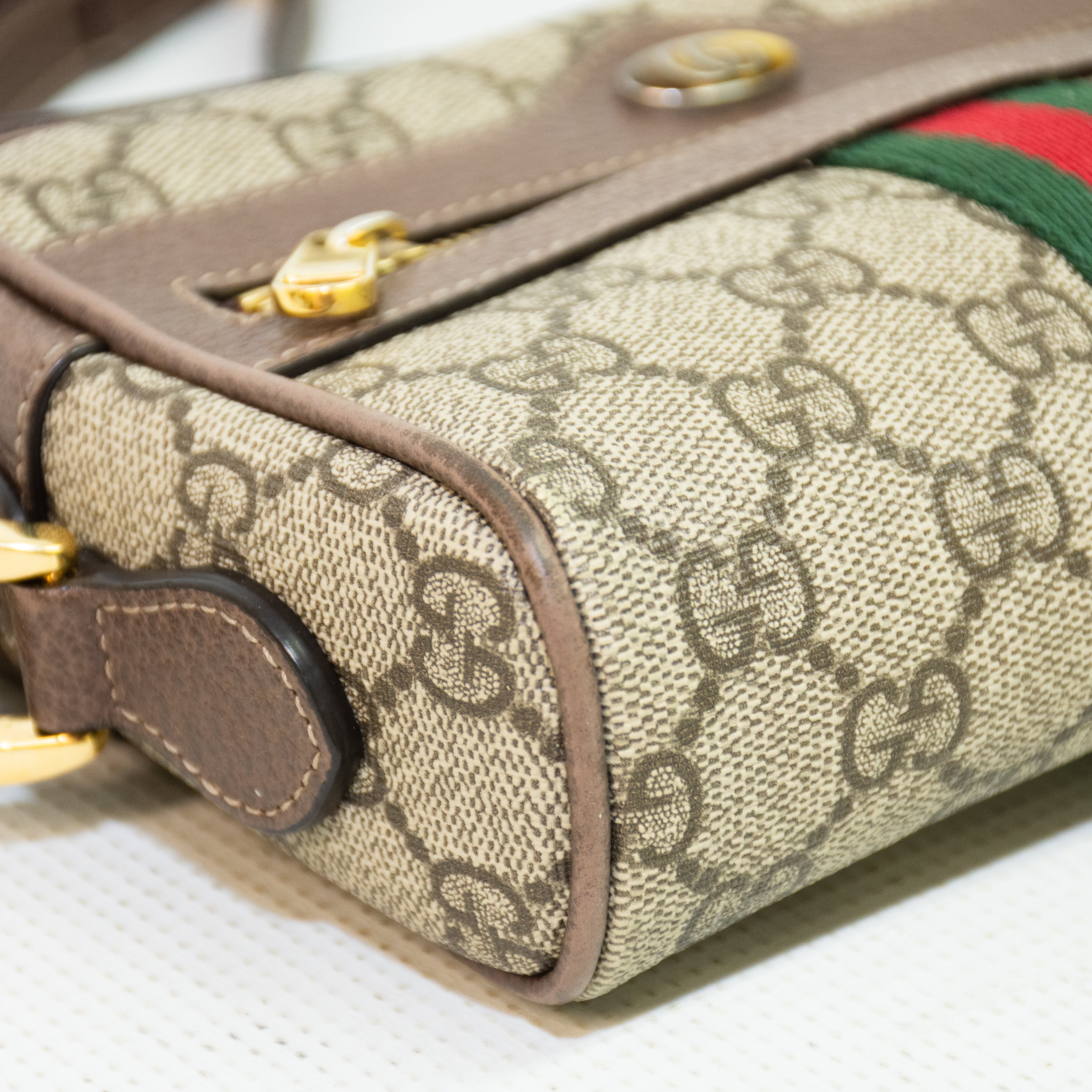 Gucci Ophidia Beige Mini GG Supreme Cross Body Bag - 517350
