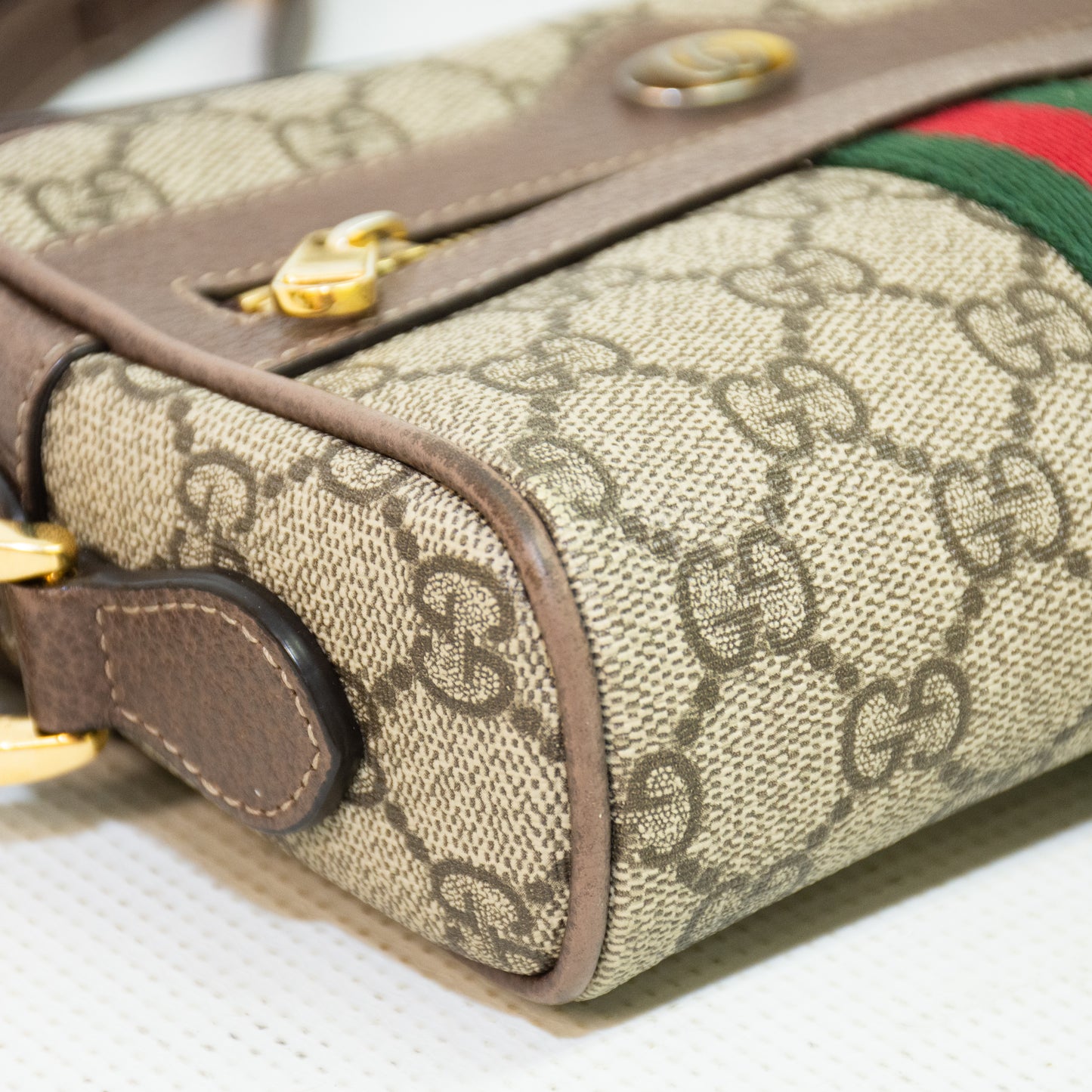 Gucci Ophidia Beige Mini GG Supreme Cross Body Bag - 517350