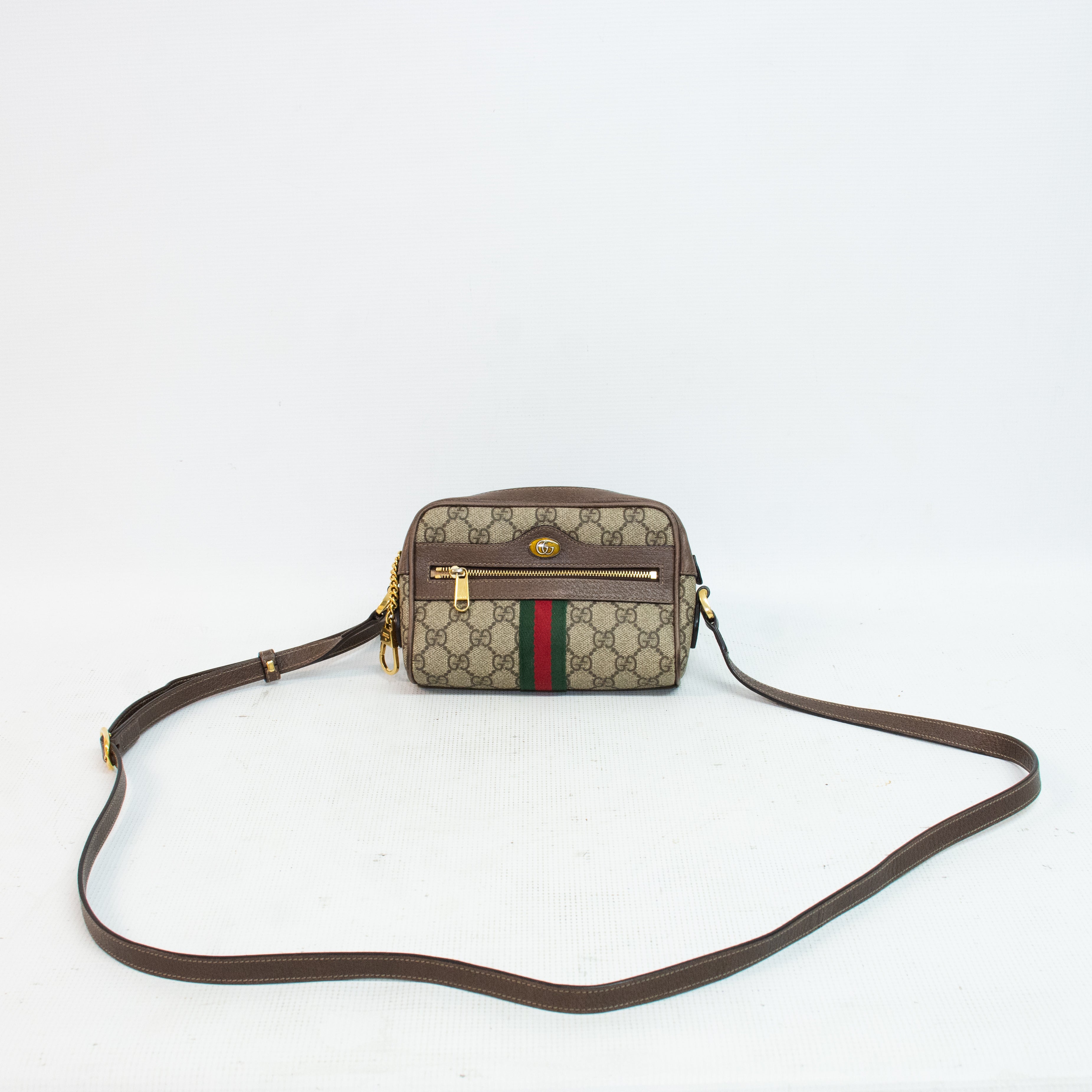 Gucci Ophidia Beige Mini GG Supreme Cross Body Bag - 517350