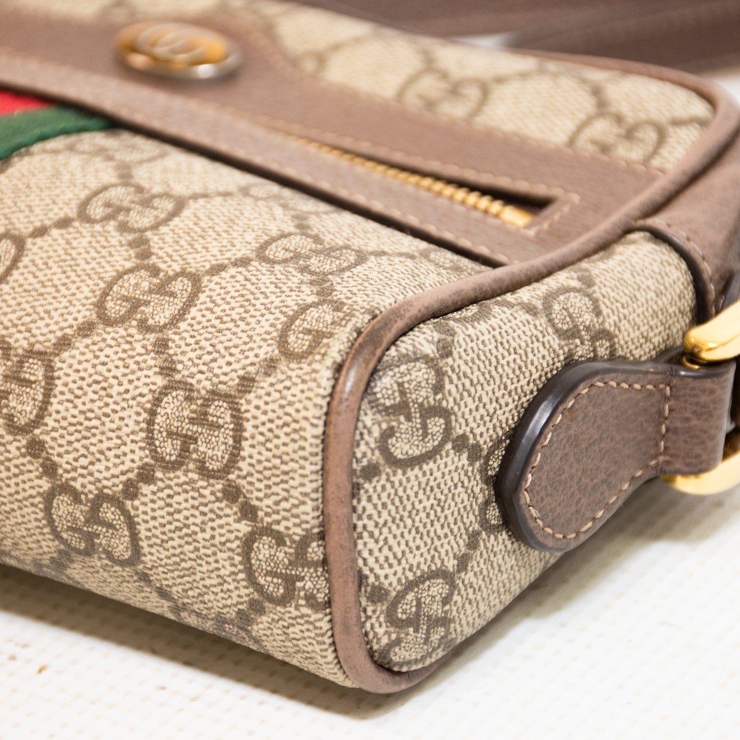 Gucci Ophidia Beige Mini GG Supreme Cross Body Bag - 517350
