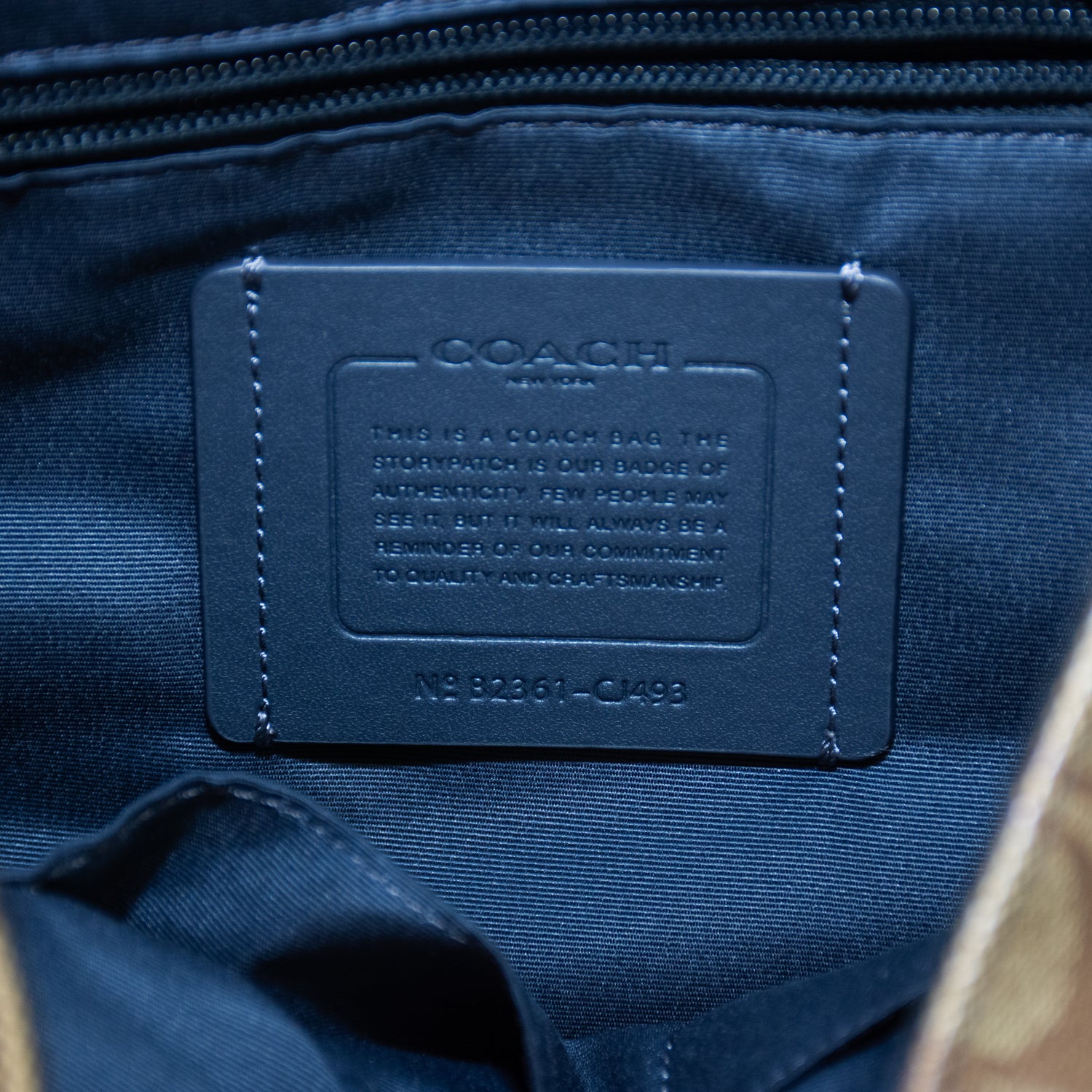 Coach CJ493 Hudson Blue/Brown Backpack