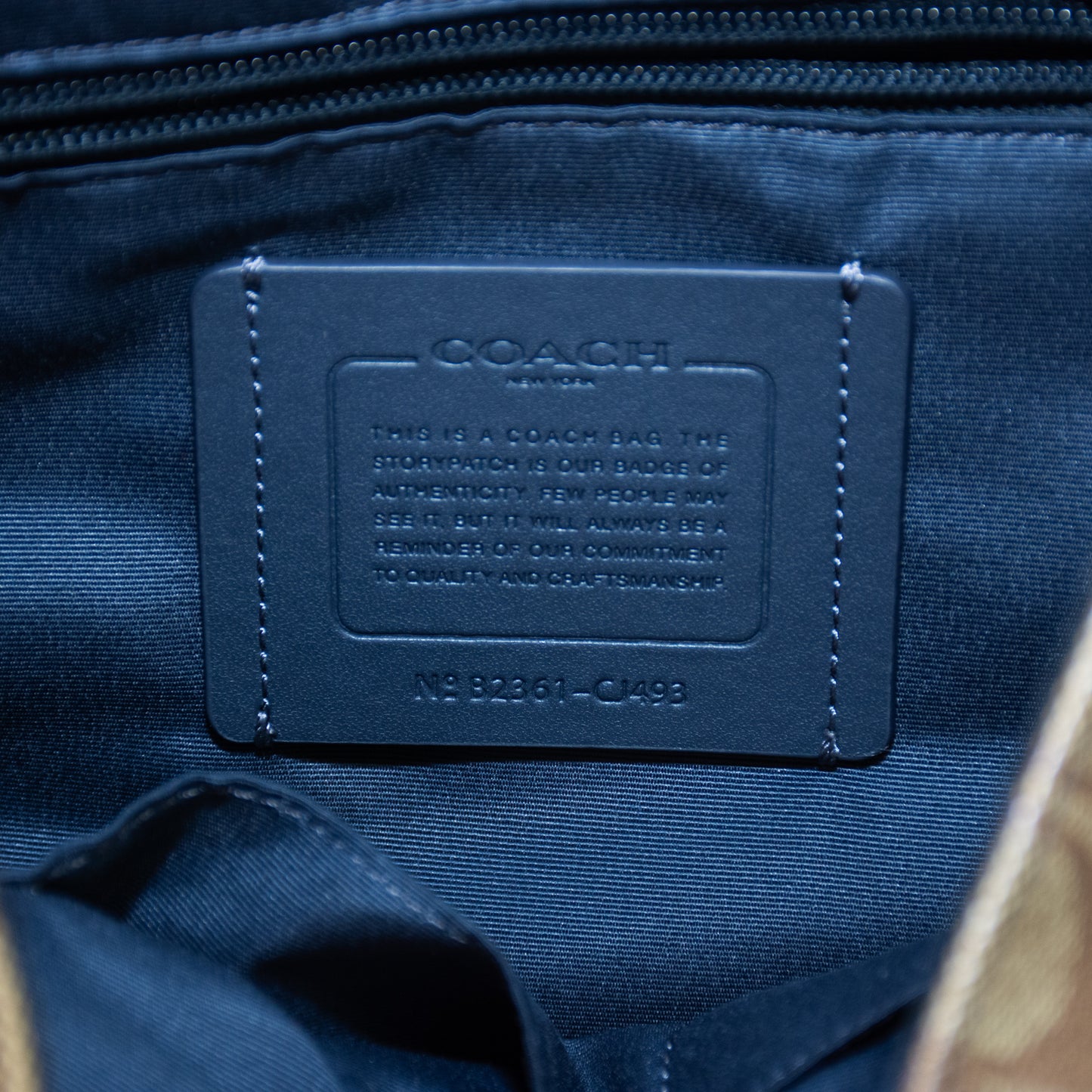 Coach CJ493 Hudson Blue/Brown Backpack