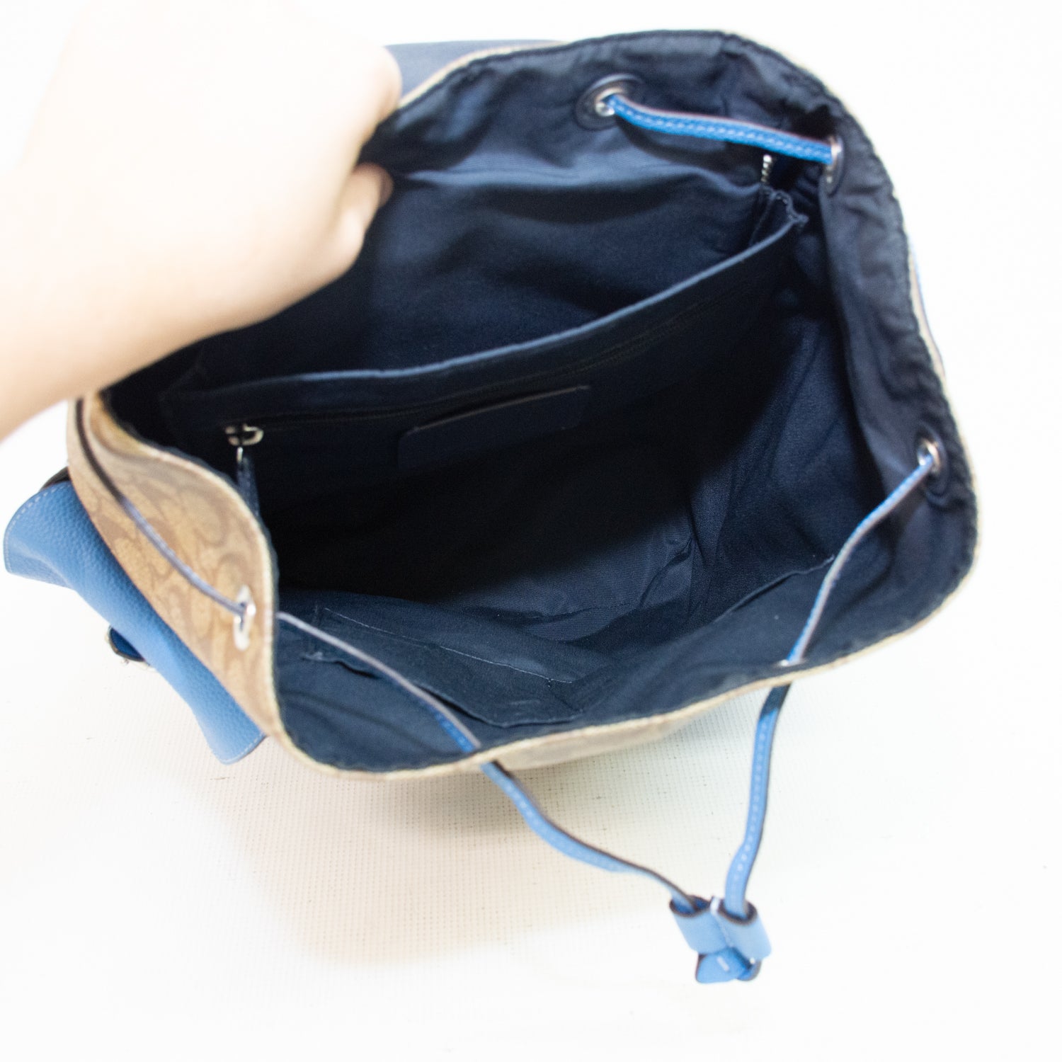 Coach CJ493 Hudson Blue/Brown Backpack