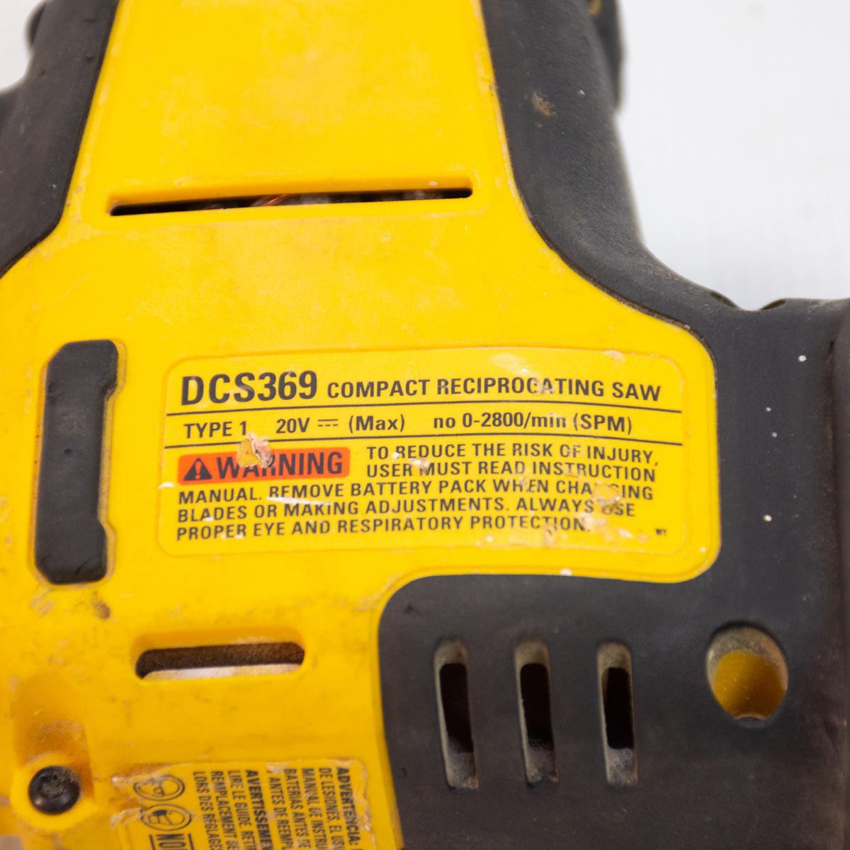 DEWALT DCS369 20V Brushless Compact Series Reciprocating Saw