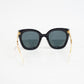Gucci Black Crystal Grey Cat Eye Sunglasses - 0564SN