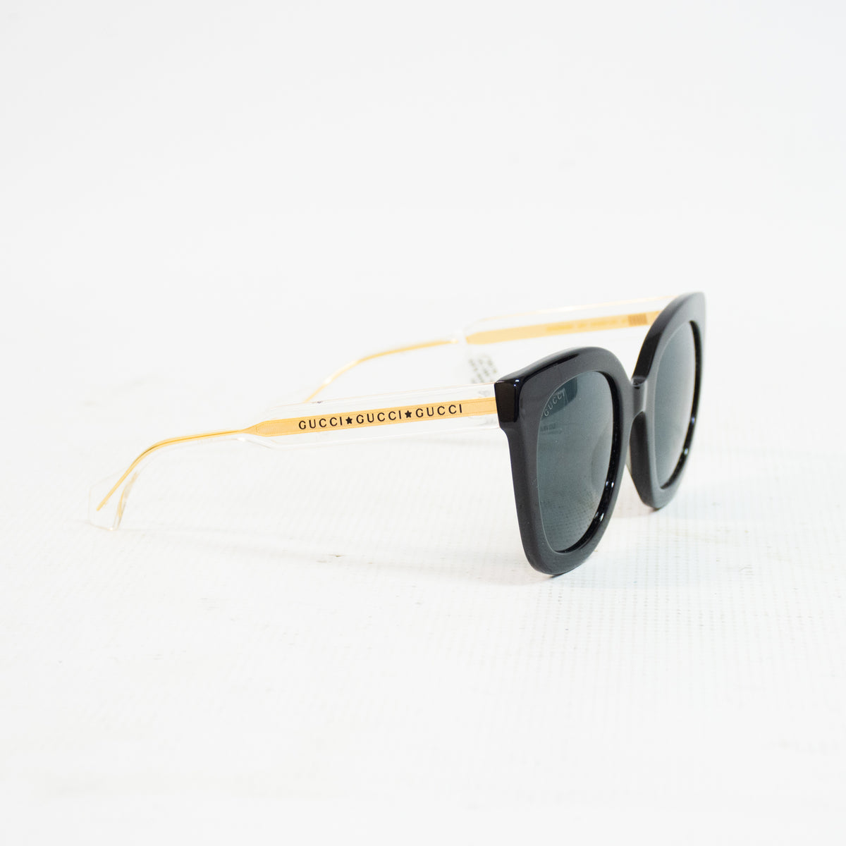 Gucci Black Crystal Grey Cat Eye Sunglasses - 0564SN