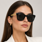 Gucci Black Crystal Grey Cat Eye Sunglasses - 0564SN