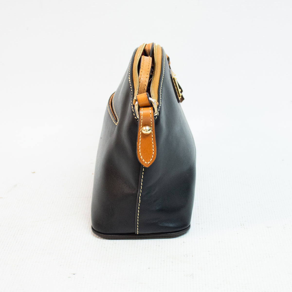Dooney & Bourke Dome Black Leather Cross Body Bag