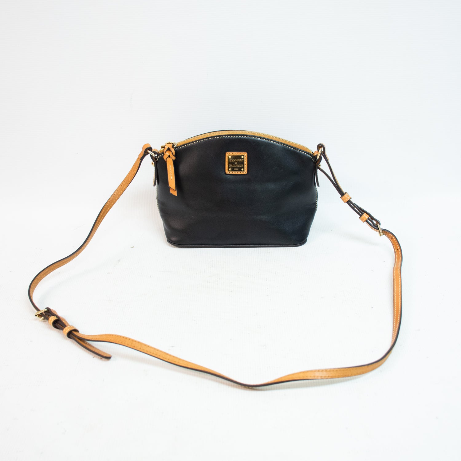 Dooney & Bourke Dome Black Leather Cross Body Bag