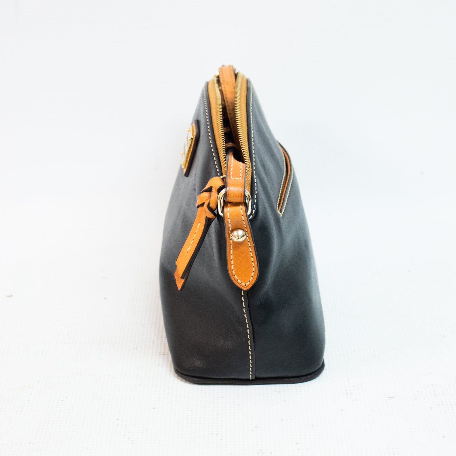 Dooney & Bourke Dome Black Leather Cross Body Bag