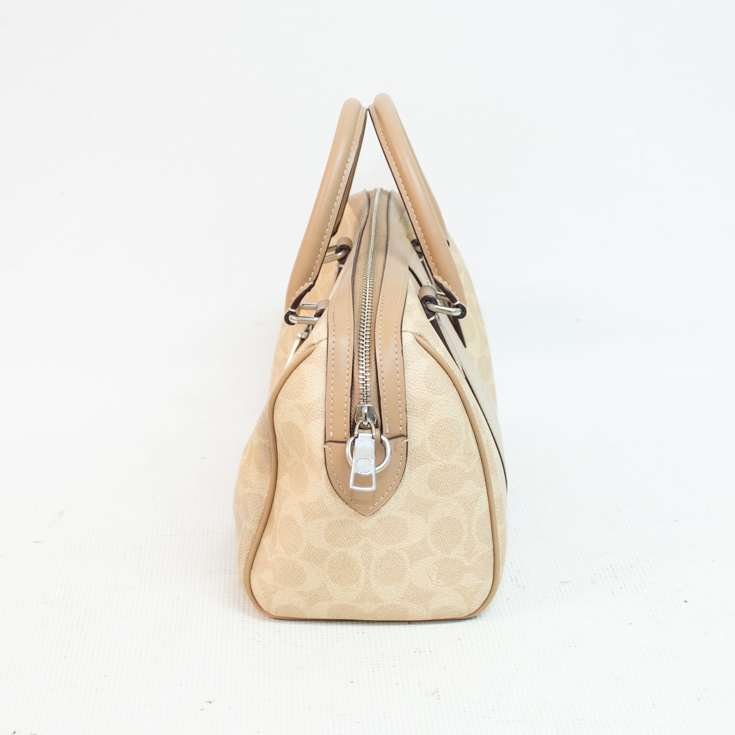 Coach CW376 Rowan Signature Canvas Beige Satchel Bag