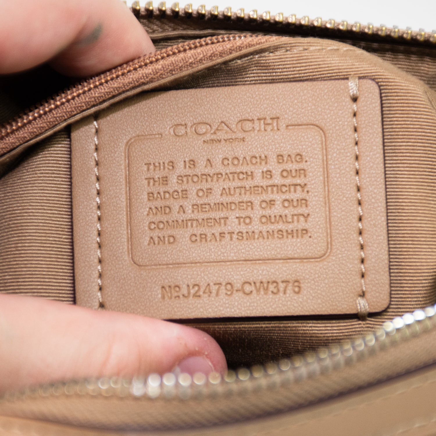Coach CW376 Rowan Signature Canvas Beige Satchel Bag