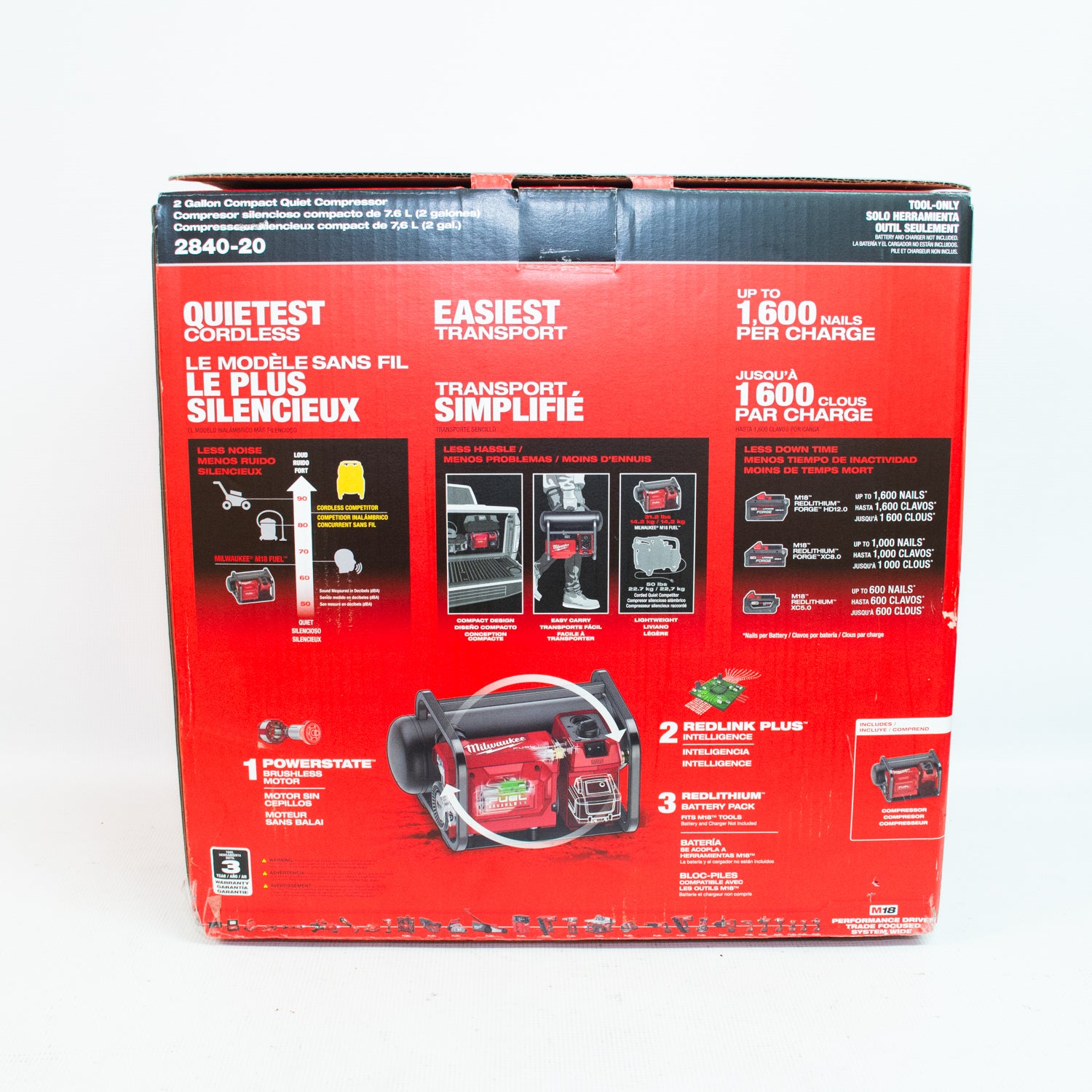 Milwaukee M18 FUEL 2 Gallon Compact Quiet Compressor