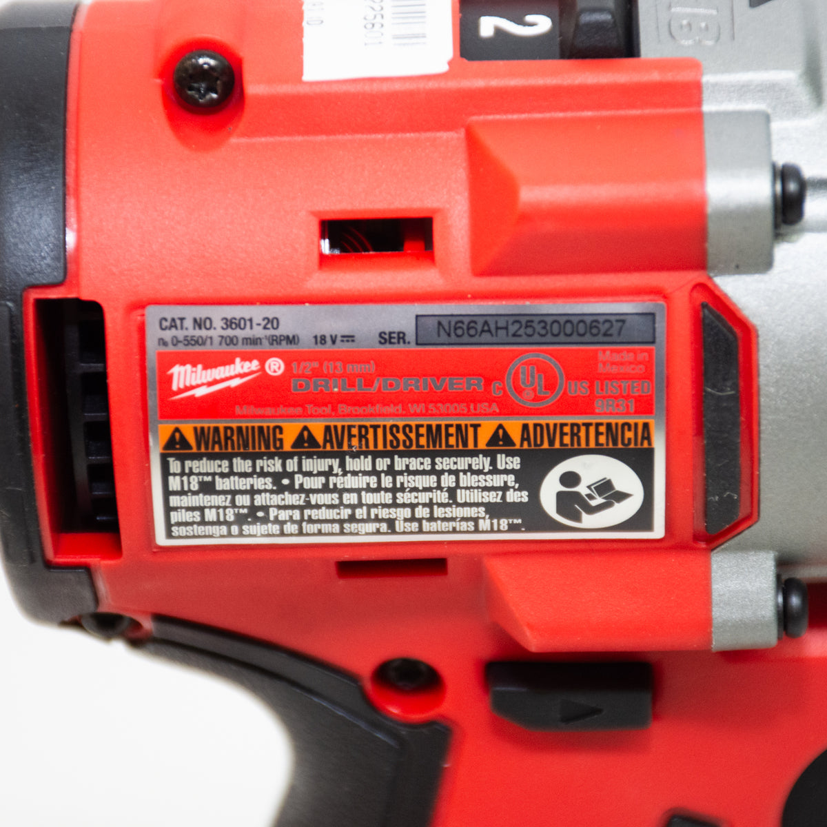 Milwaukee 3601-20 M18 1/2" Brushless Drill/Driver