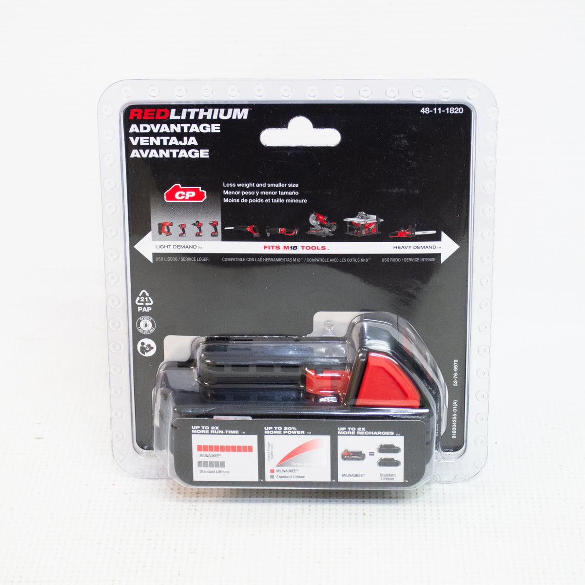 Milwaukee 48-11-1820 M18 Red CP 2.0Ah Power Tool Battery
