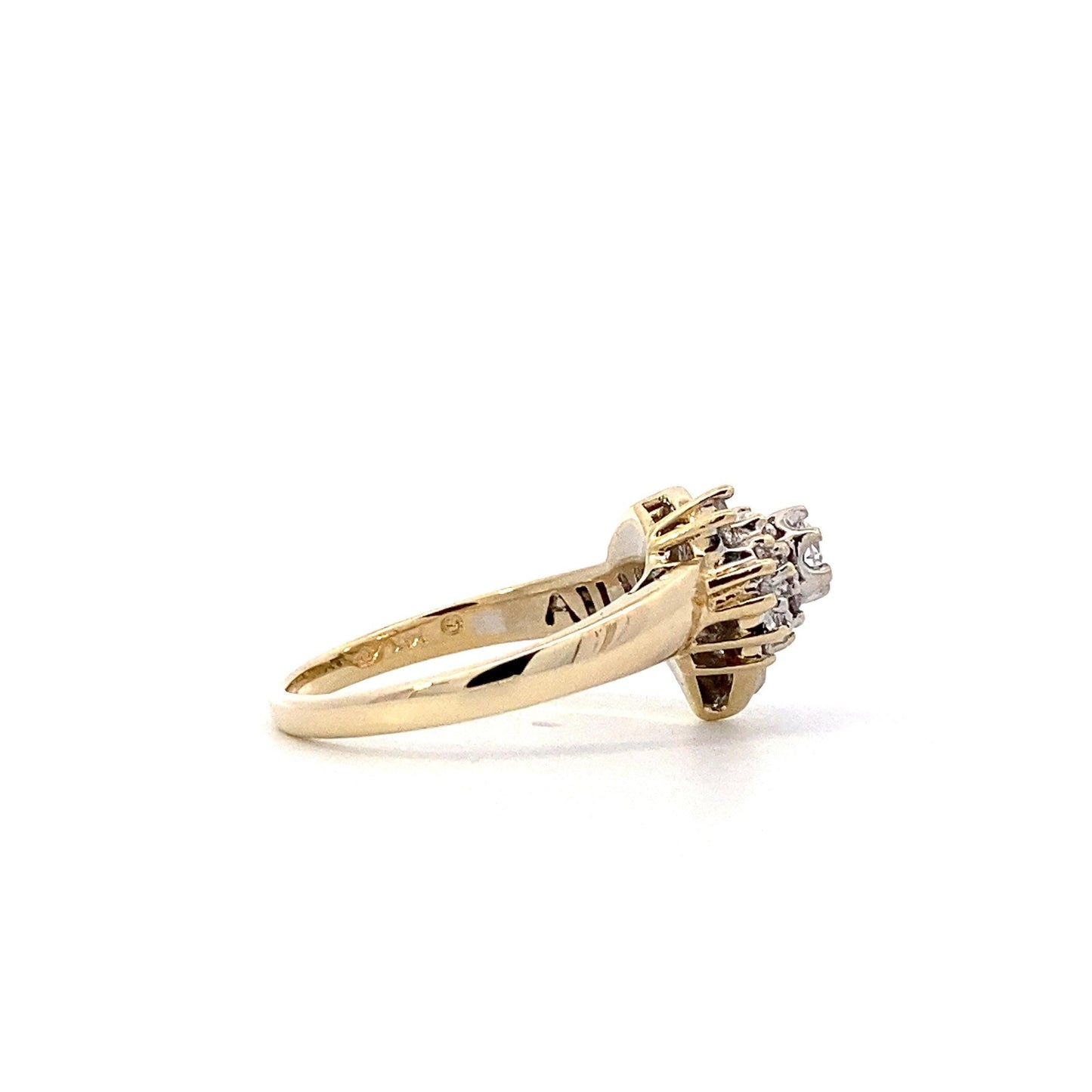 Anillo Corazón Diamante Mujer Oro Amarillo 14K - 0.19ct