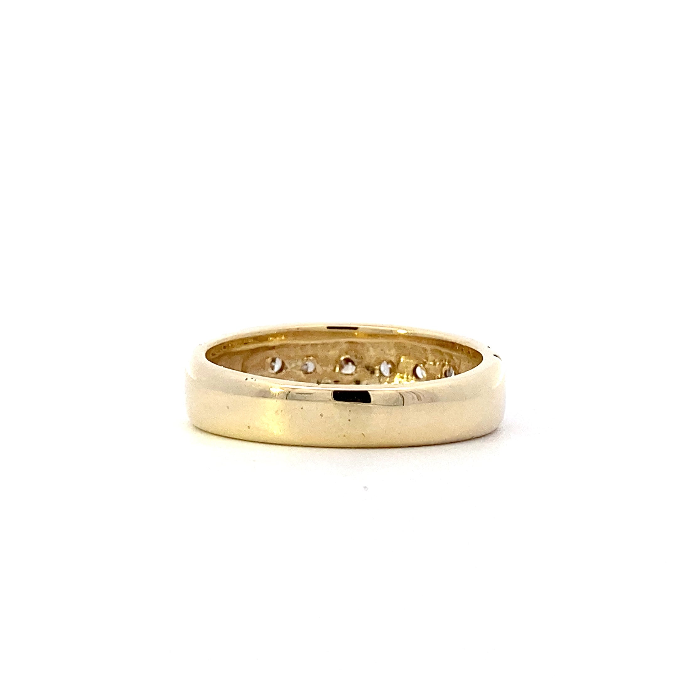 14K Yellow Gold Men's Diamond Ring - 0.60ct