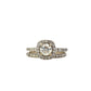 14K White Gold Diamond Engagement & Wedding Ring Set - 2.0ct