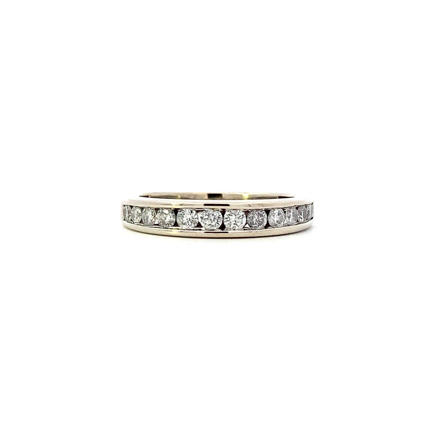 Anillo de diamantes para mujer en oro blanco de 14 quilates - 0.48ct