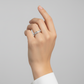 Anillo de diamantes para mujer en oro blanco de 14 quilates - 0.48ct