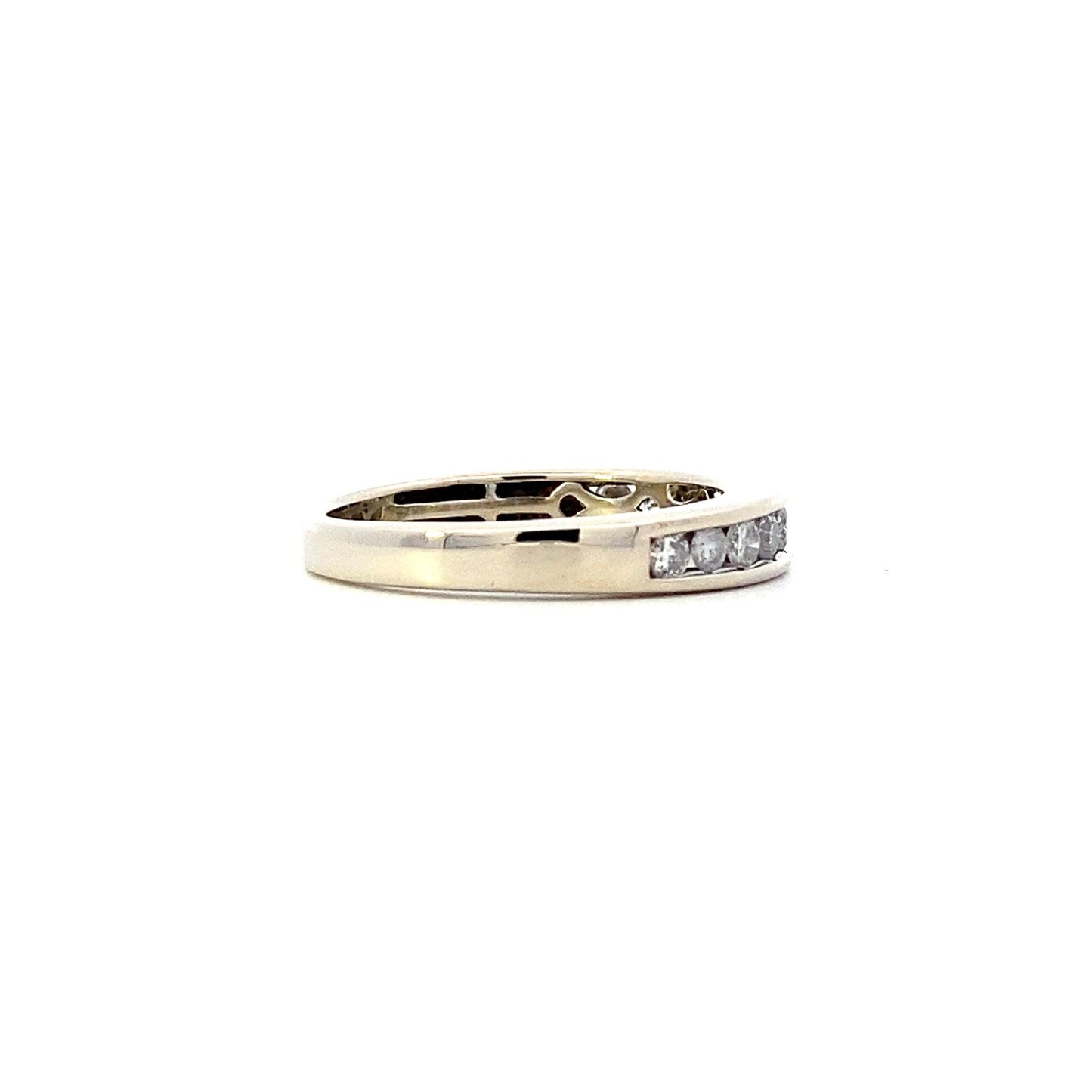 Anillo de diamantes para mujer en oro blanco de 14 quilates - 0.48ct