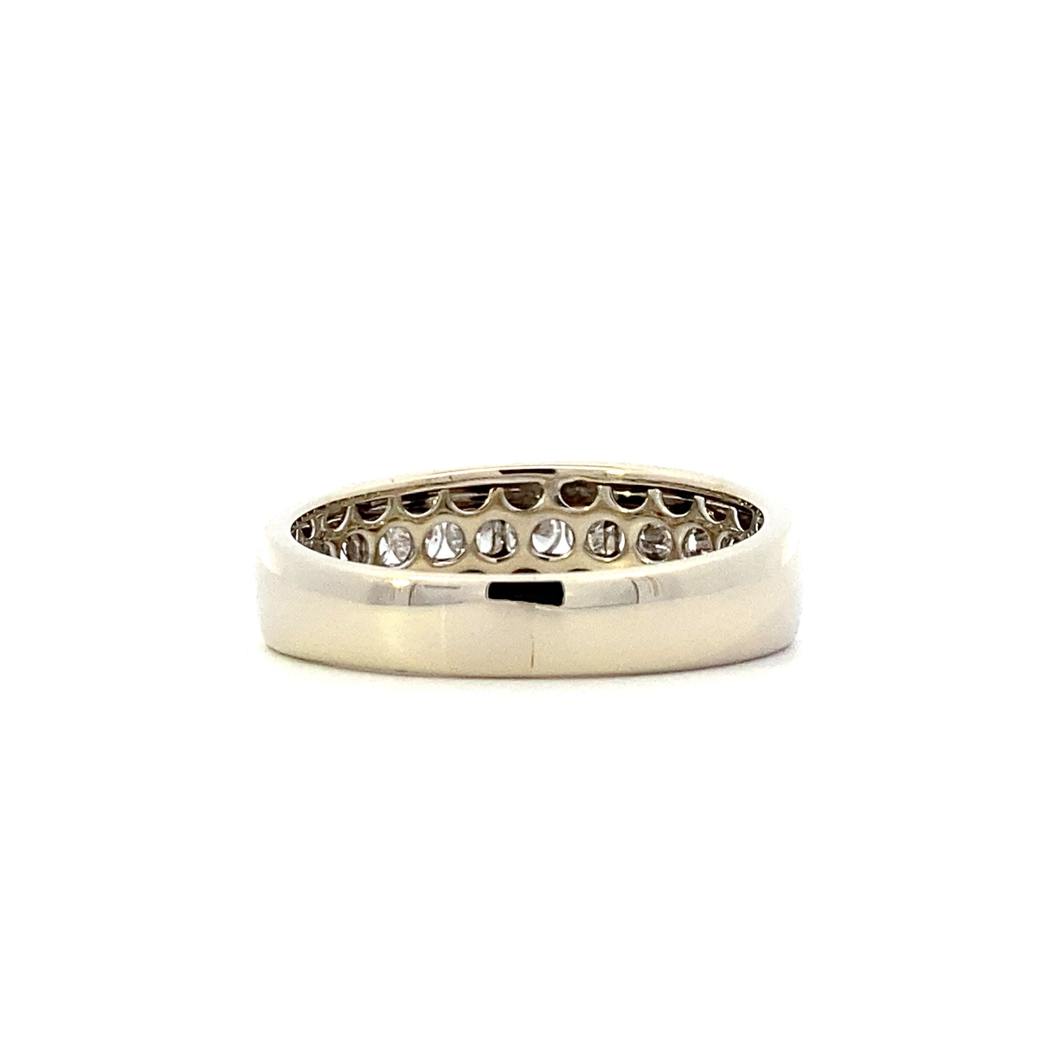 14K White Gold Men's Diamond Ring - 1.20ct