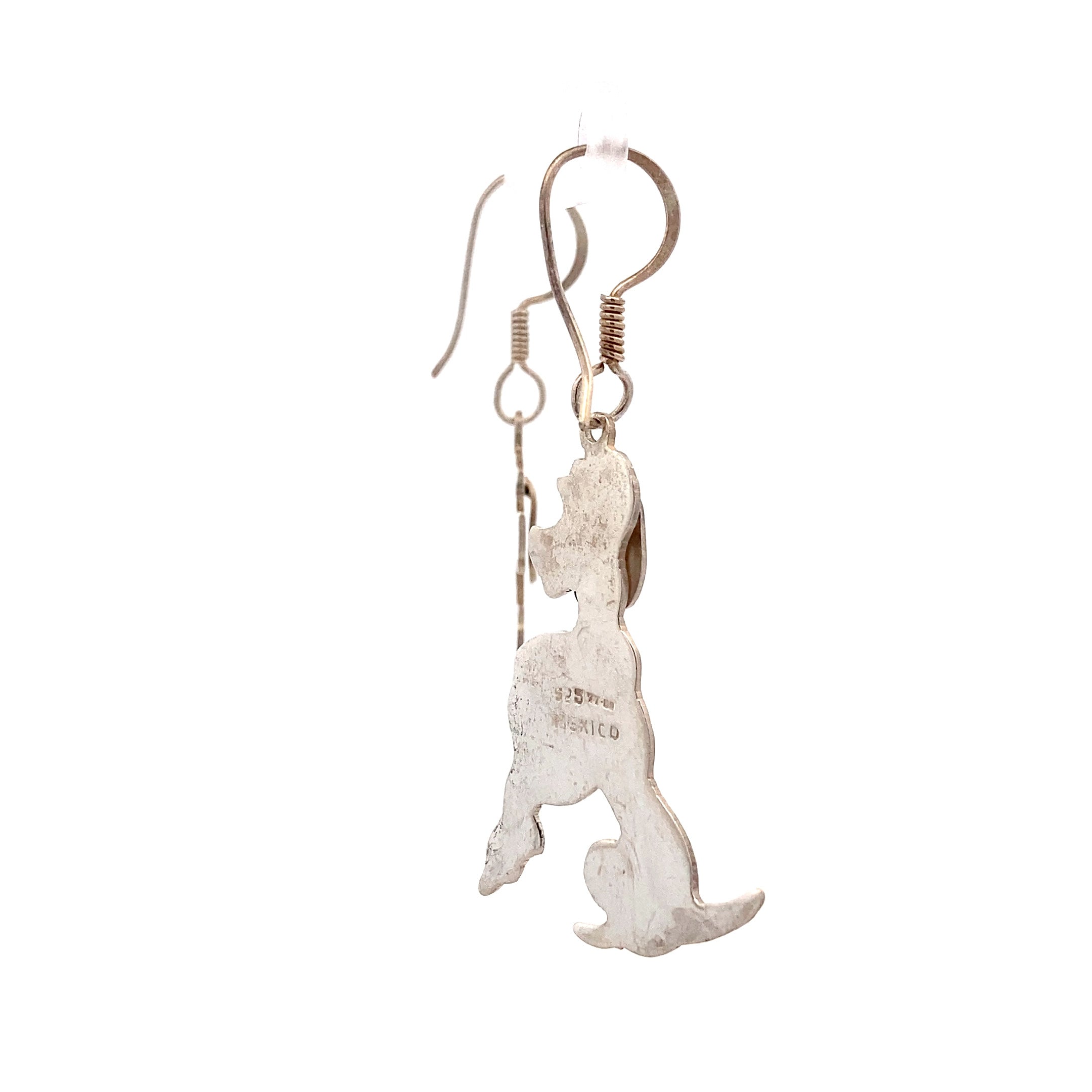 Vintage Taxco Sterling Silver French Poodle Dangle Earrings