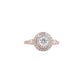 14K Rose Gold Diamond Women's Ring - 0.98ct