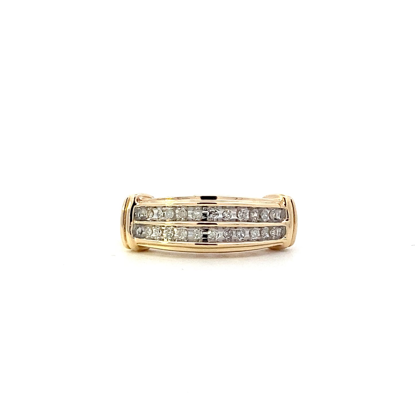 10K Yellow Gold Diamond "Mom" Ring