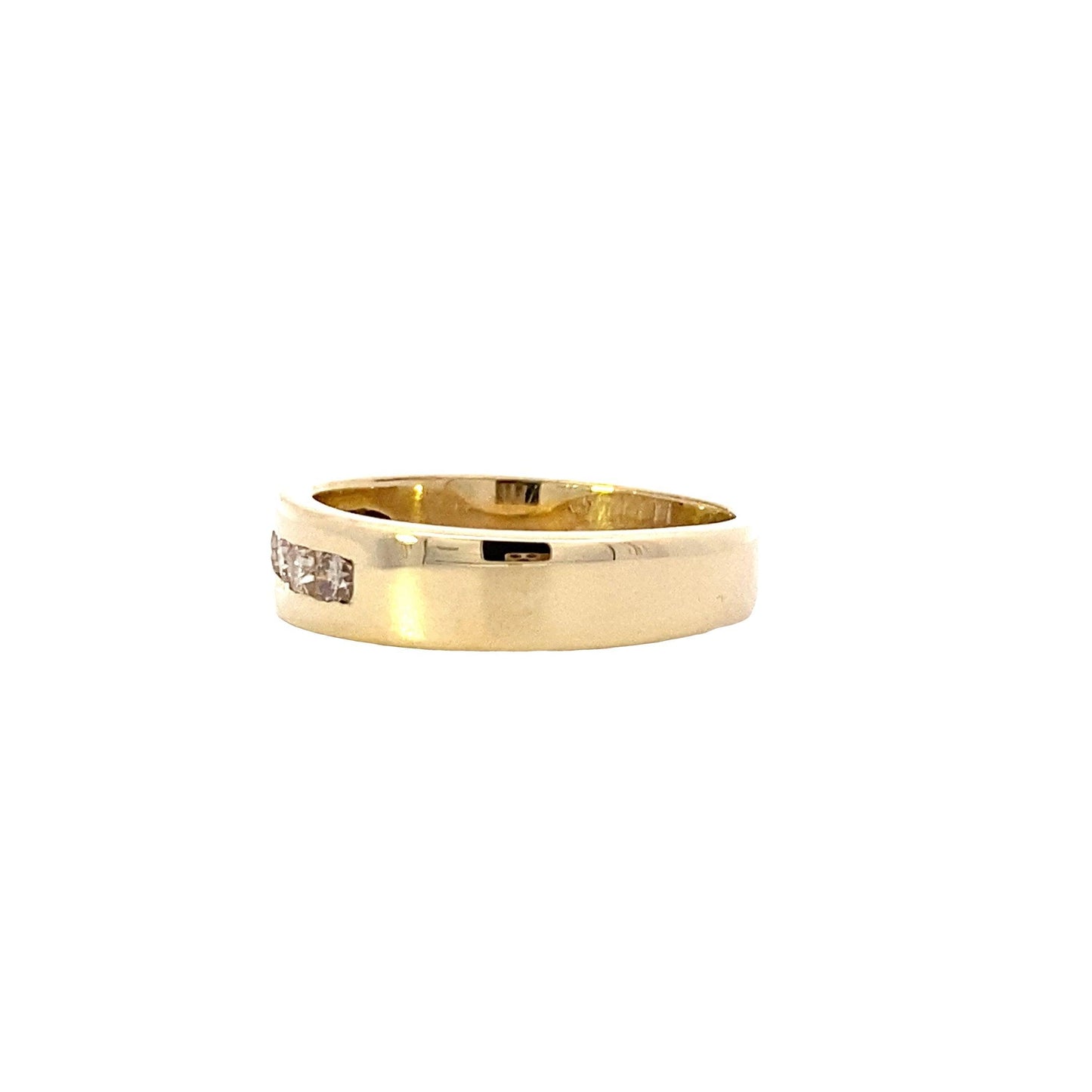 14K Yellow Gold Diamond Band - 0.49ct