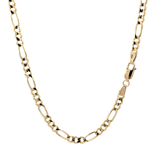 14K Yellow Gold 24.5" Figaro Chain