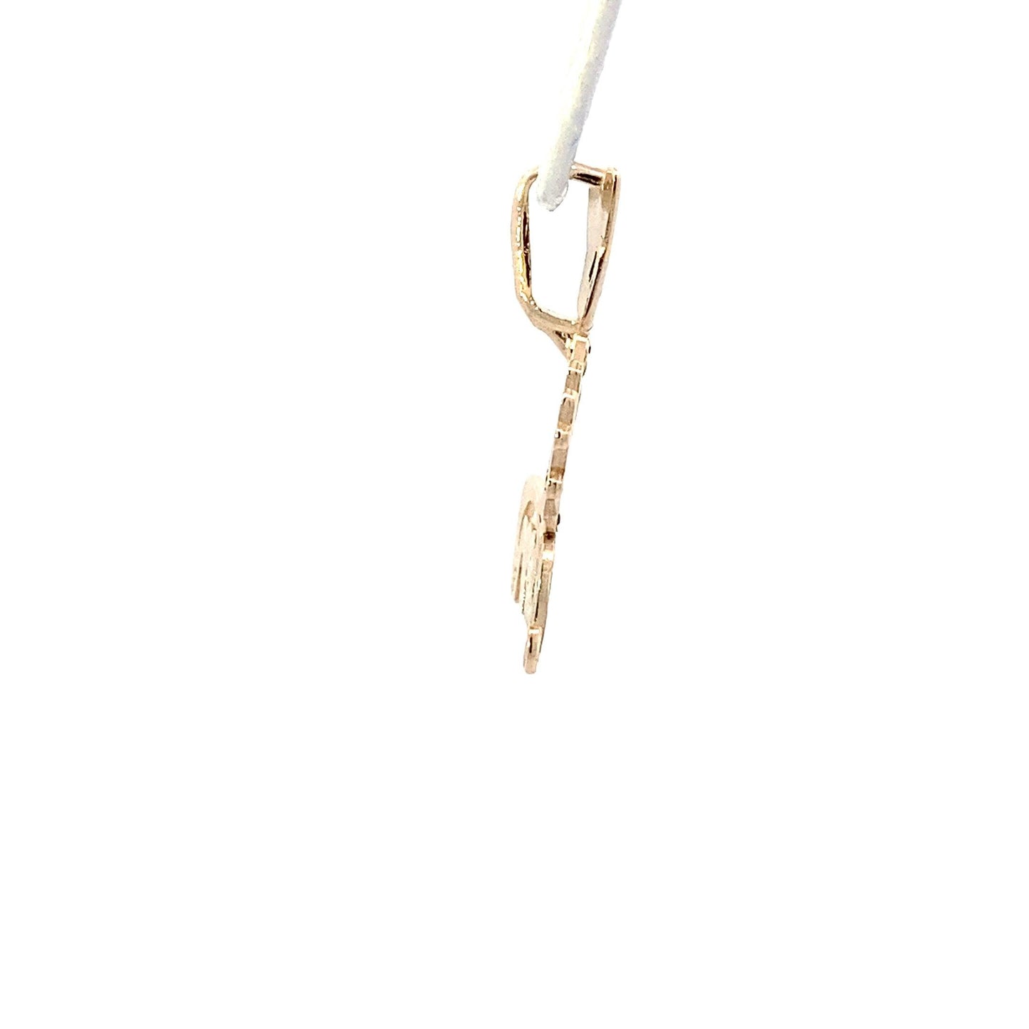 14K Yellow Gold "#1 Mom" Pendant