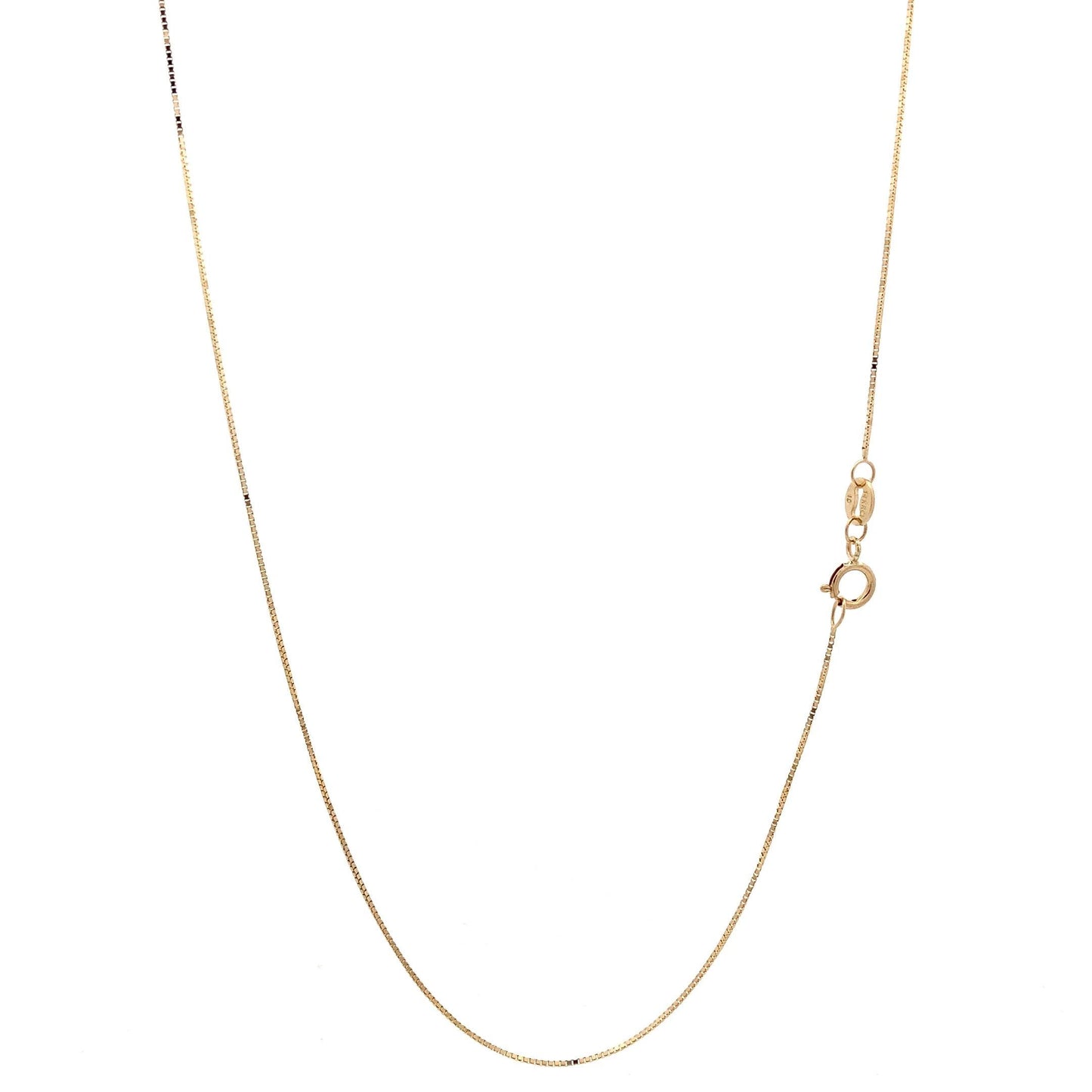 New 14K Yellow Gold 13" Box Chain