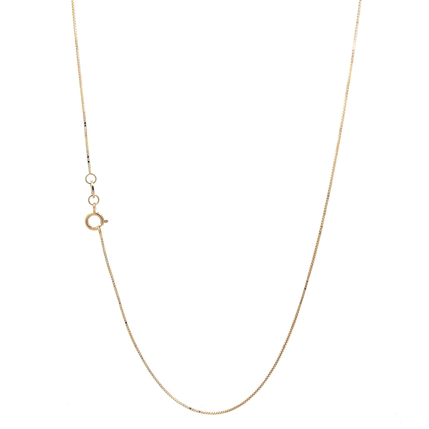 New 14K Yellow Gold 13" Box Chain