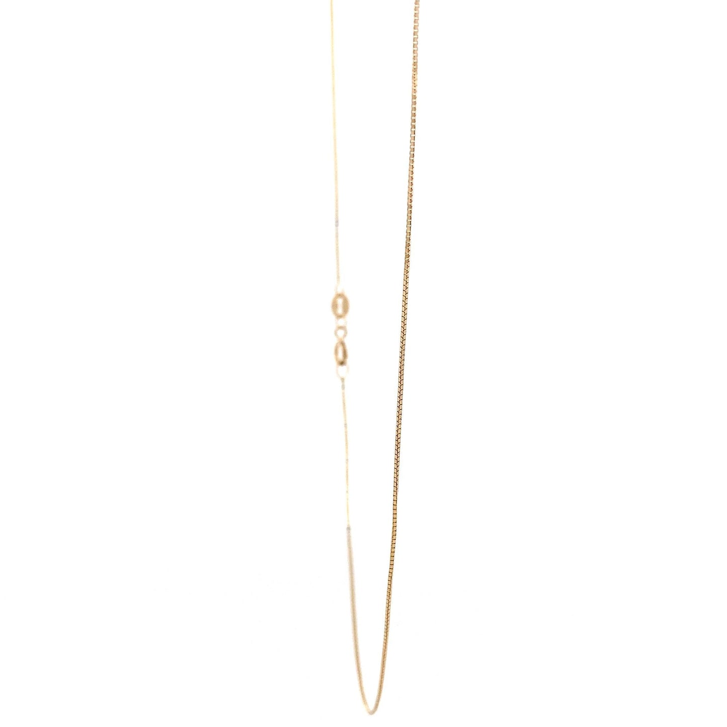 New 14K Yellow Gold 13" Box Chain