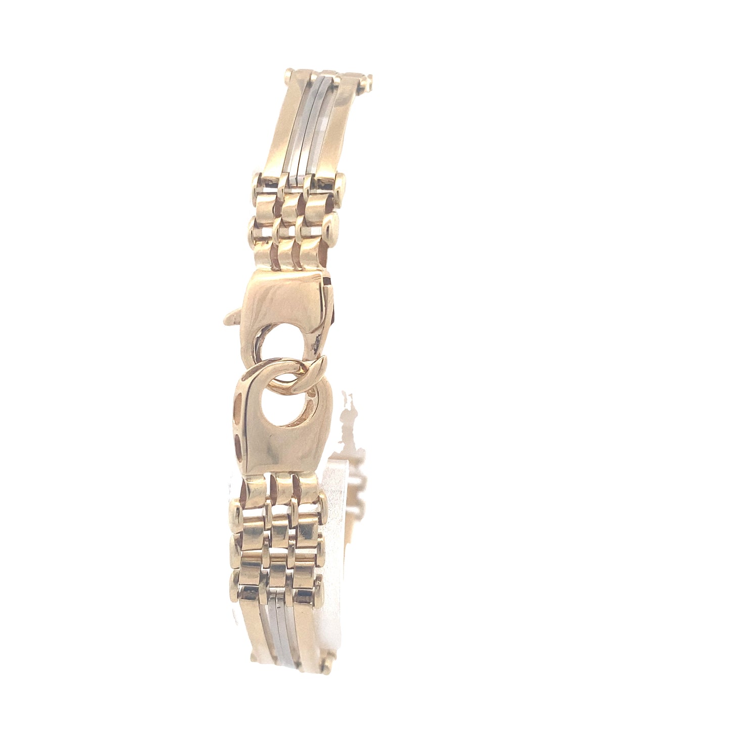 14K Yellow & White Gold 7.25" Bar/Rolex Link Bracelet